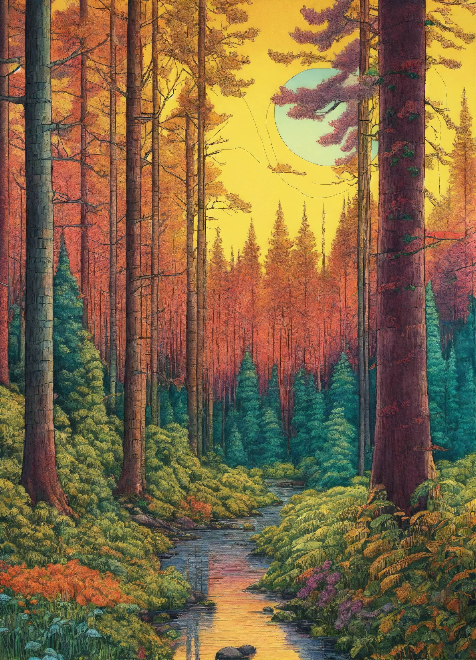 Lexica - A beautiful and highly detailed bright colors drawing of the ...