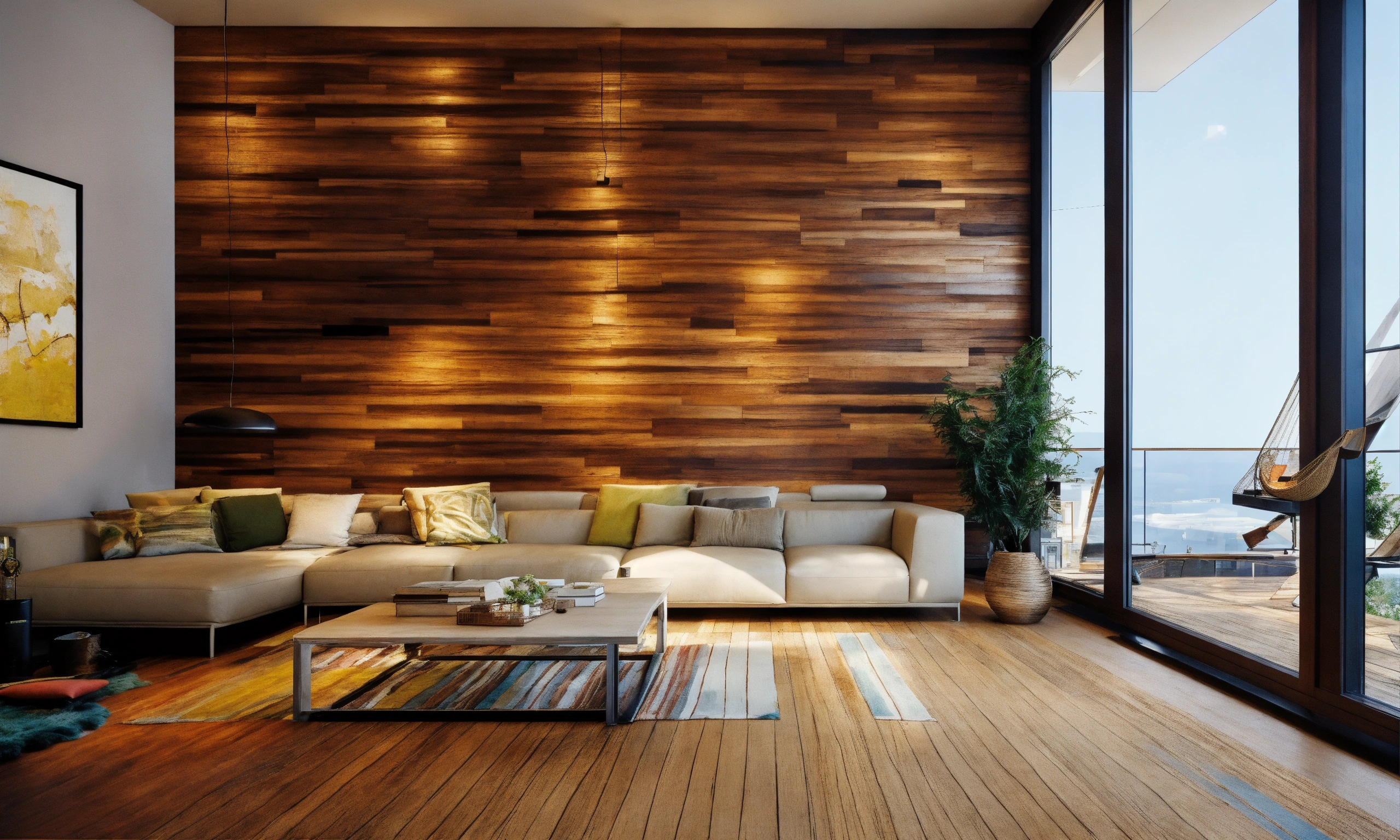 Lexica - Decorating the walls with wood modern interior design