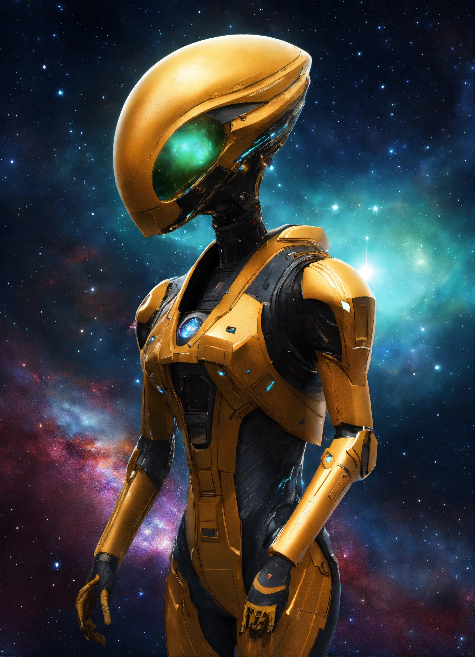 Lexica - Digital art of Galaxy containing mysterious artifact alien