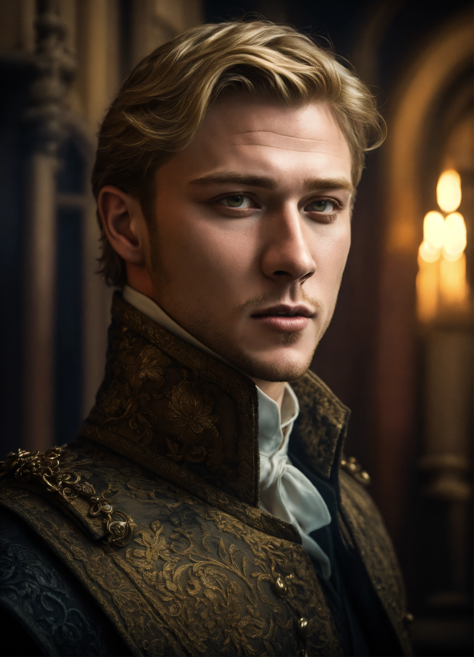 Lexica - Portrait of a handsome blond haired man similar to Ben ...