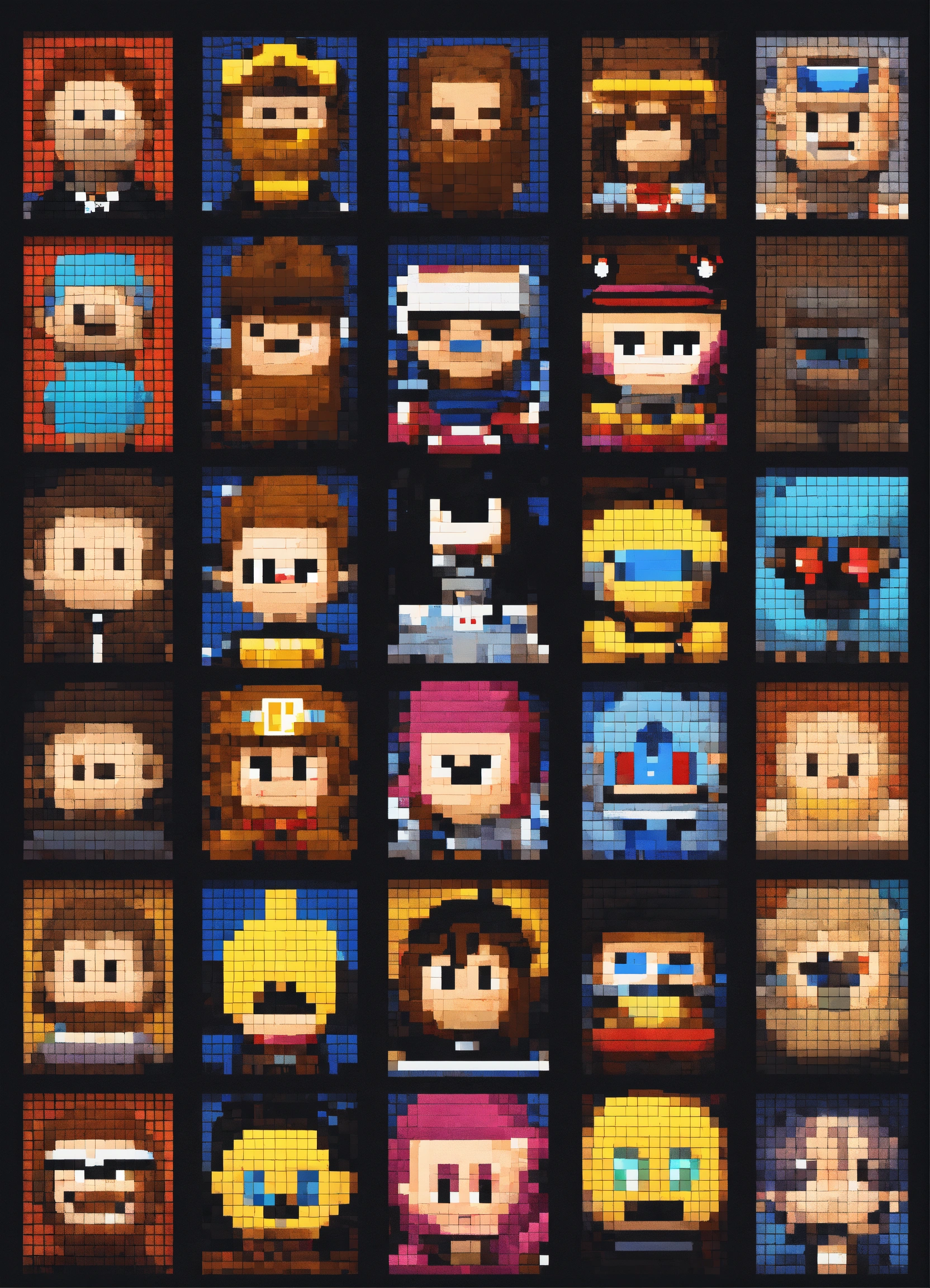 Lexica - Pixelated Pop Culture Icons Step into the pixelated past with ...