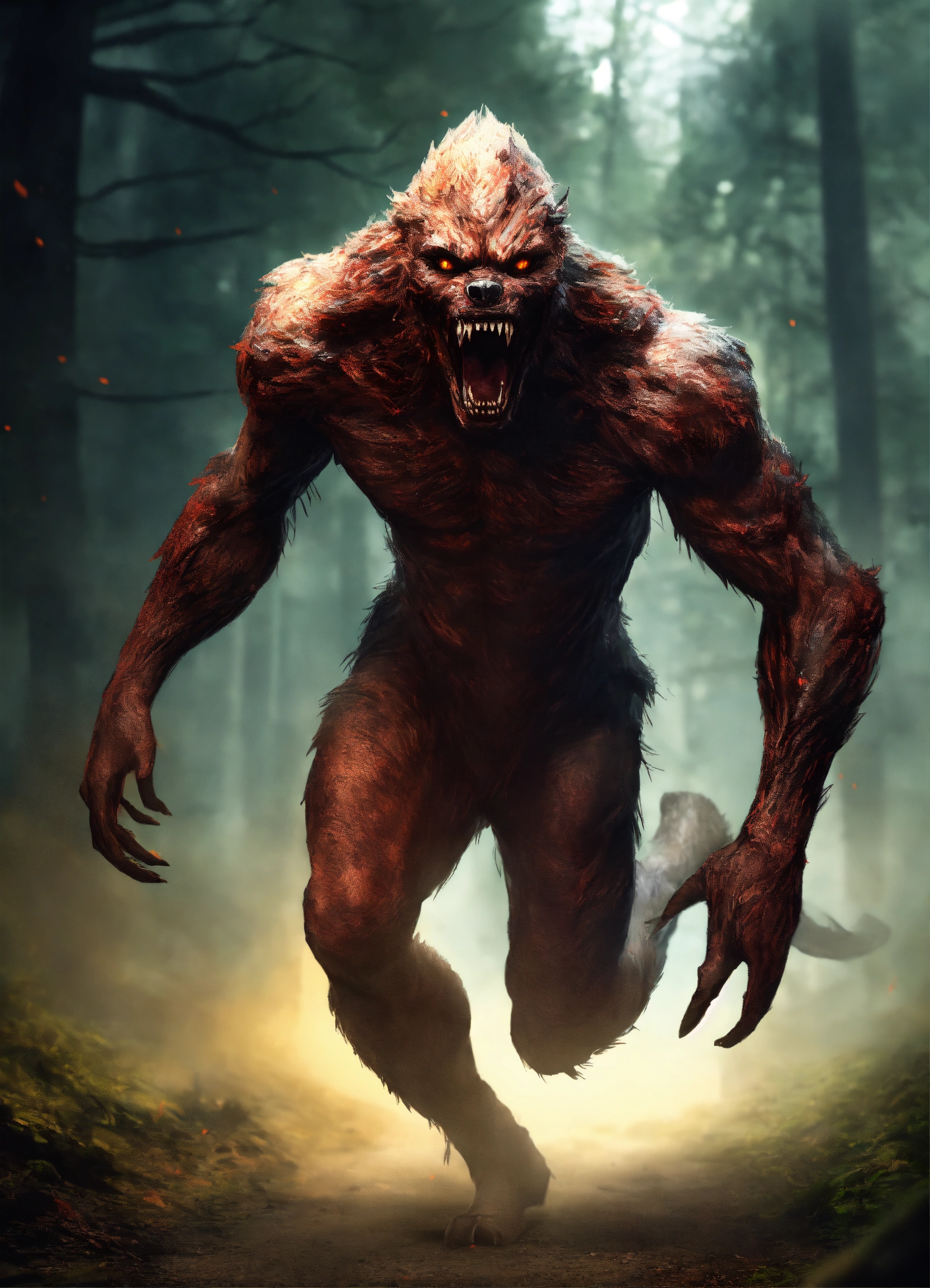 Lexica - Terrifying SKINWALKER Running In Ultra Realistic Style