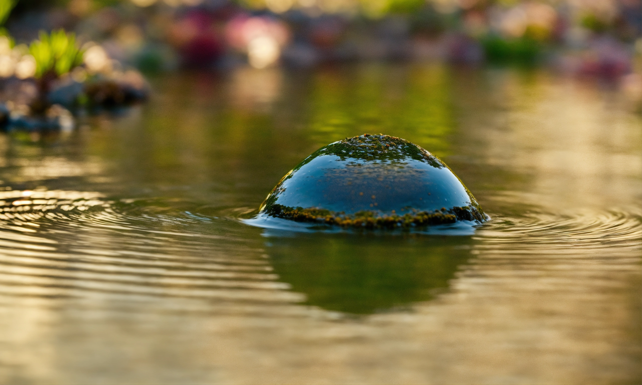 Lexica - Stone thrown in water and ripple created in the lake