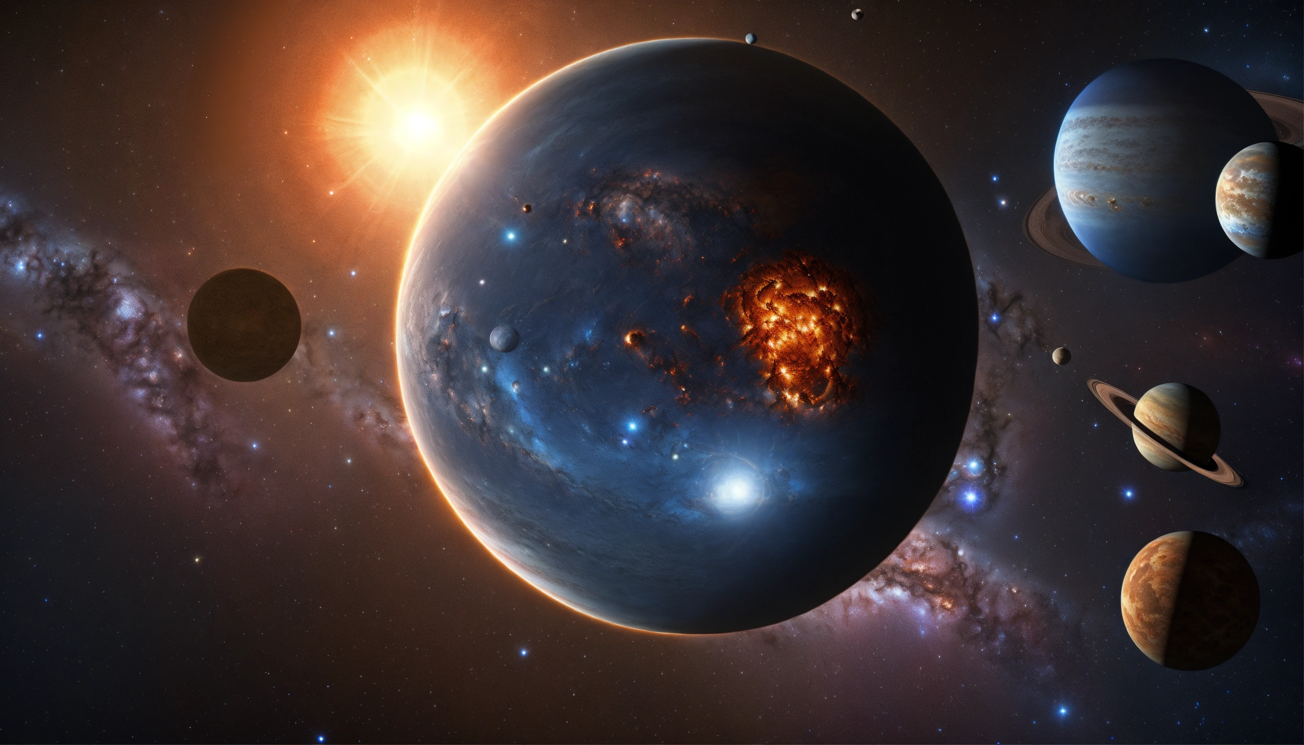 Lexica - Produce me an image of the planets of the solar system. Ensure ...
