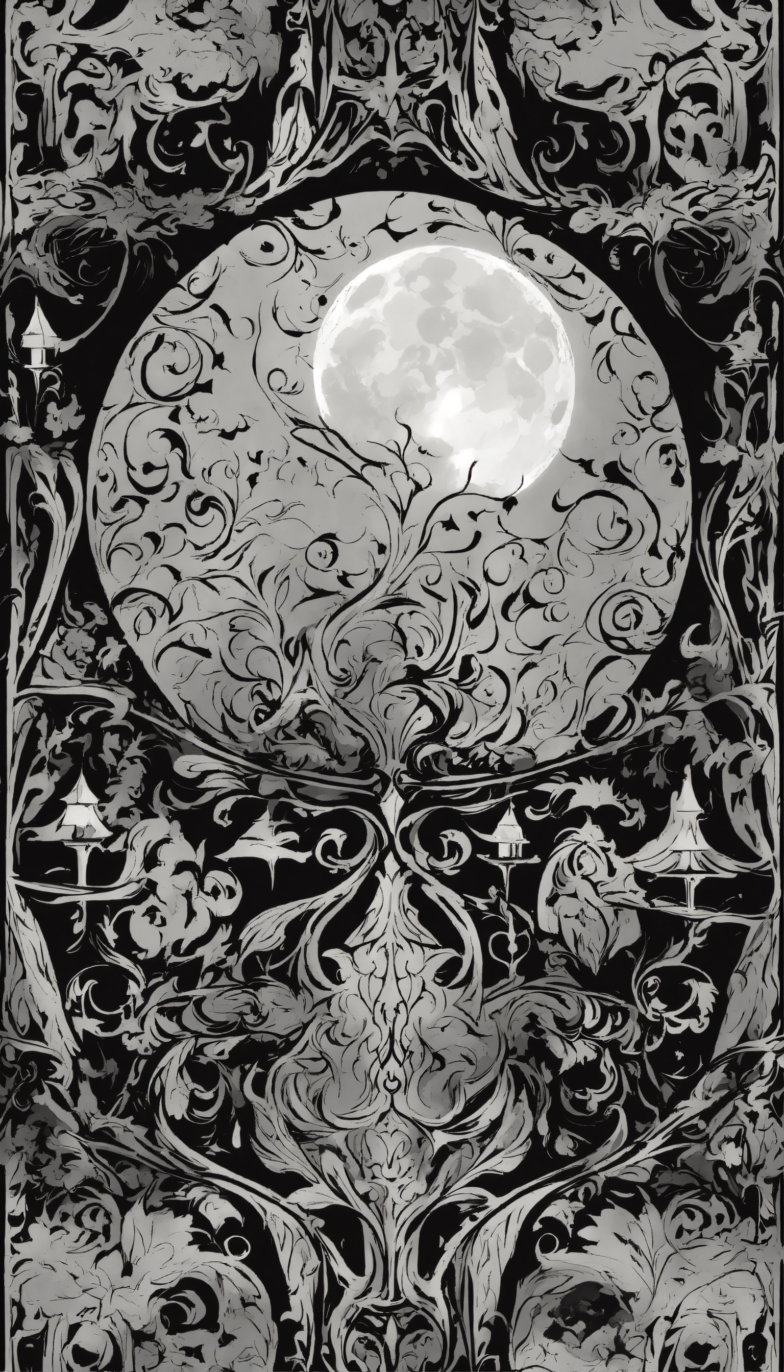 Lexica - Gothic moon fantasy pattern, simple stile PATTERN, texture ...