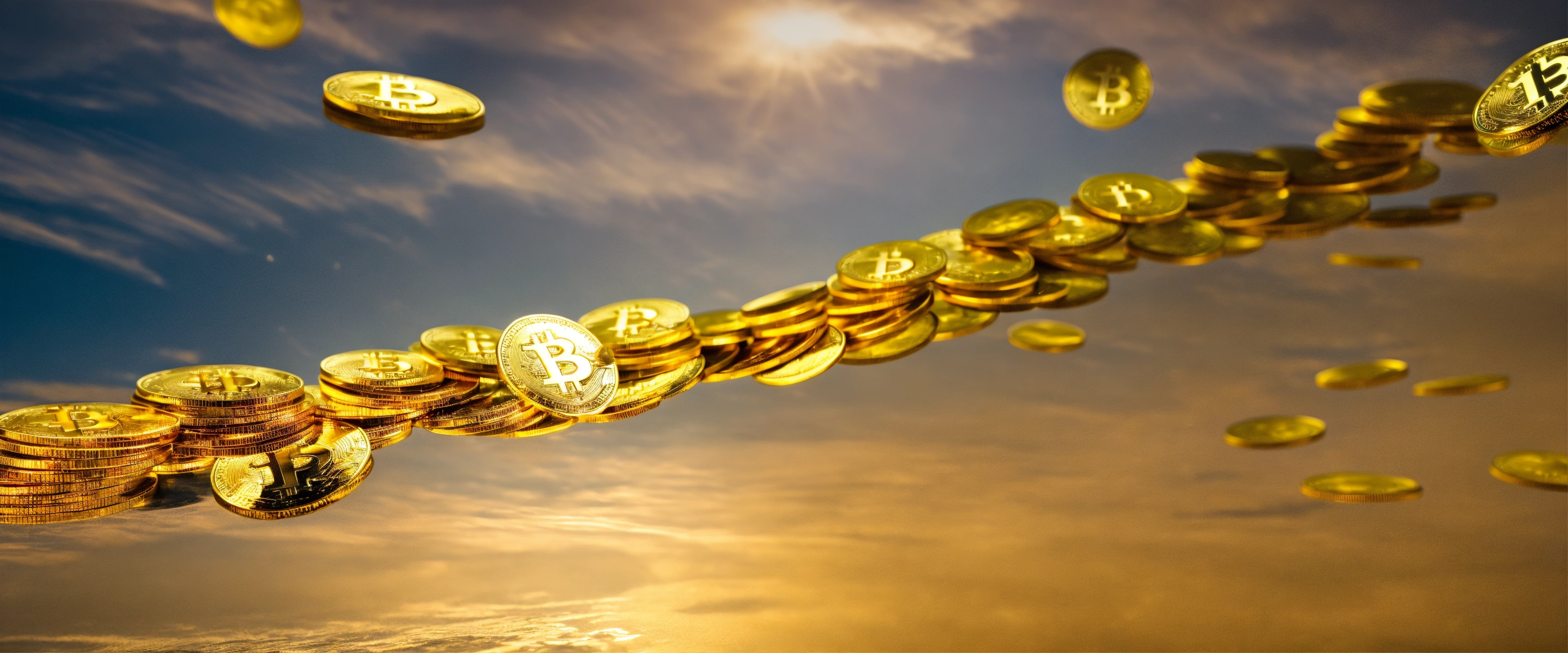 Lexica - Bitcoin floating in air