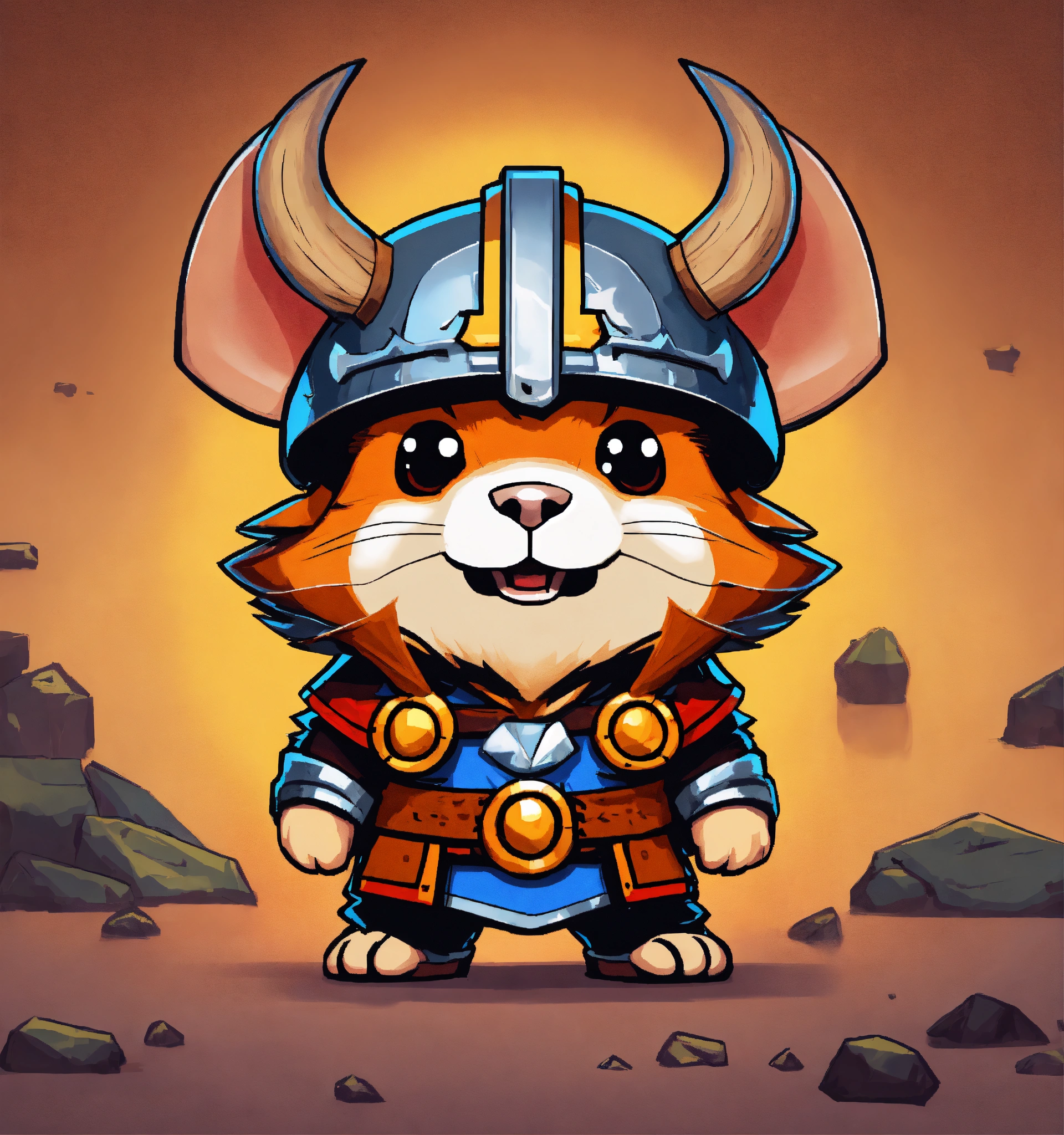 Lexica - Game character heavy metal quadrate head evil hamster viking 16  bit 2d