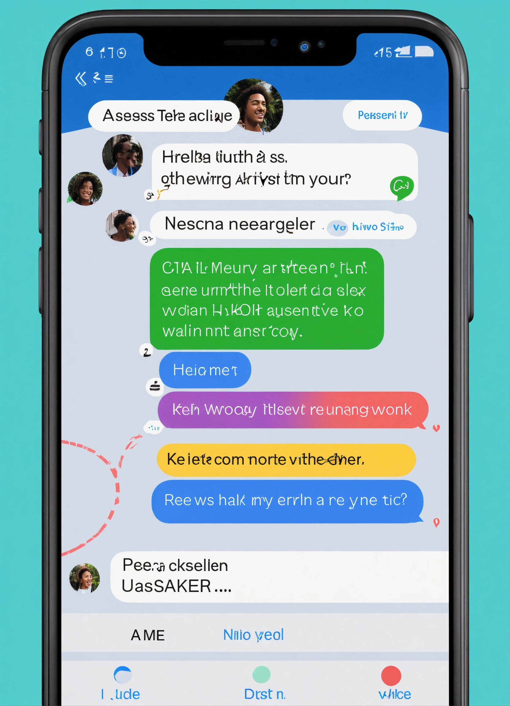 Lexica - A close up of a phone screen open to text messenger.