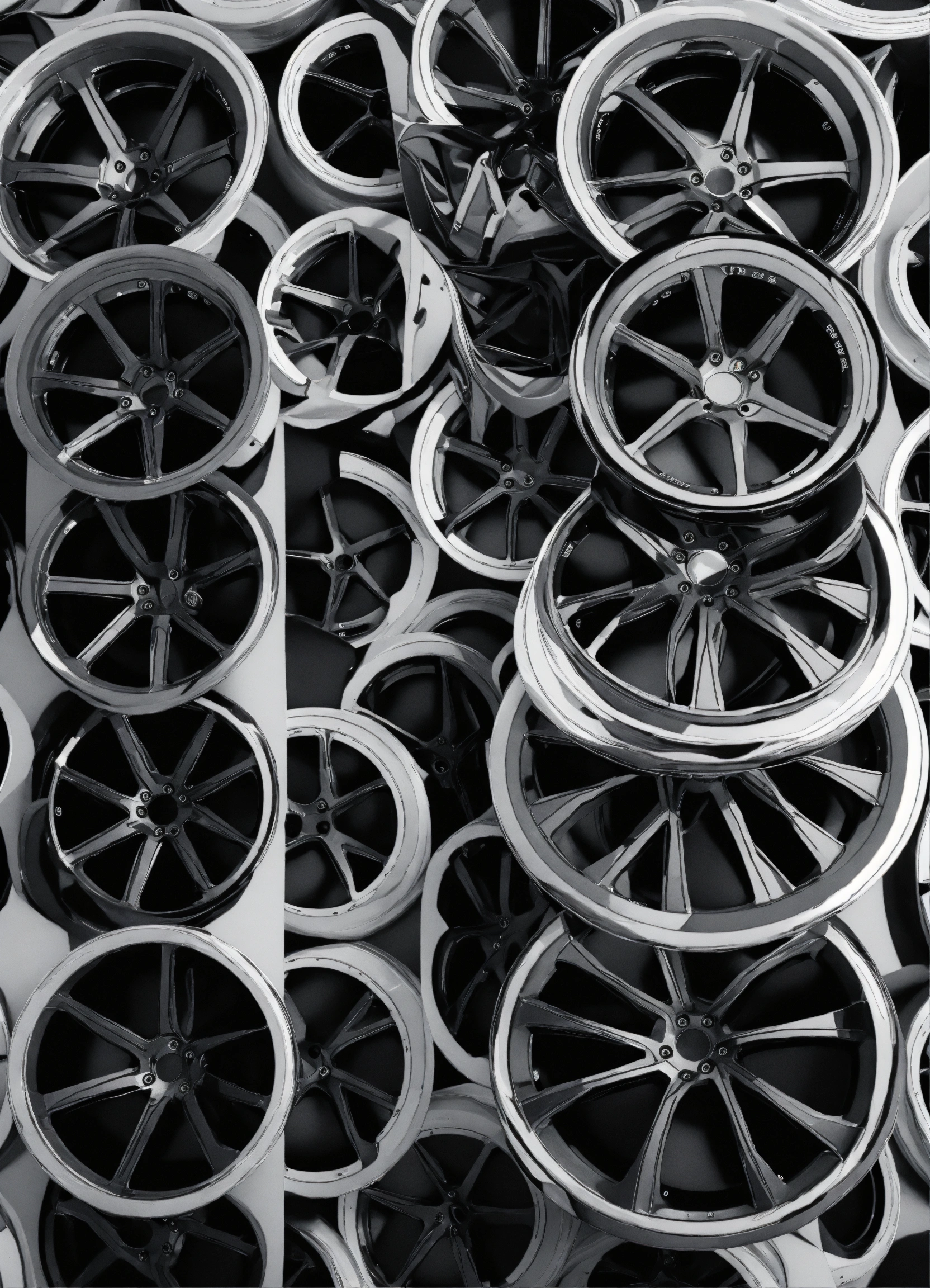 Lexica - Black wheels with white rims pattern, rendered in unreal ...