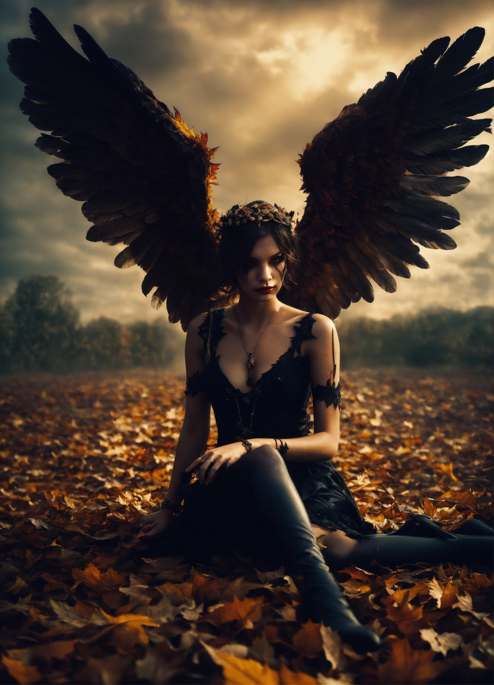 Lexica - Fallen angel, fall from the sky, creepy, character