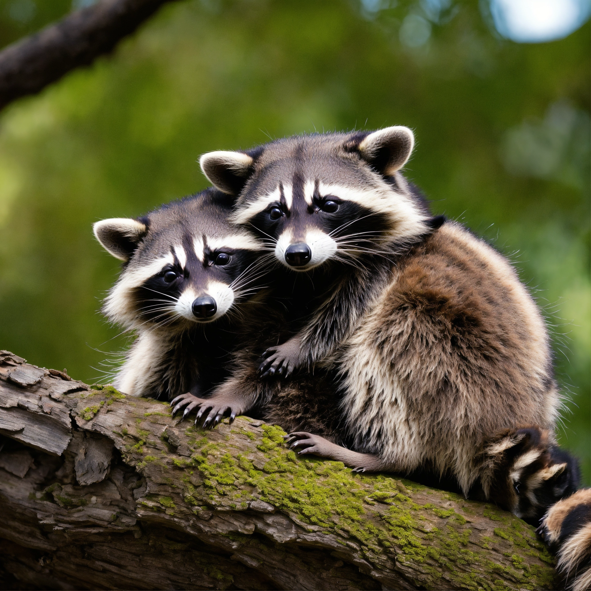 Lexica - Raccoons hugging each other