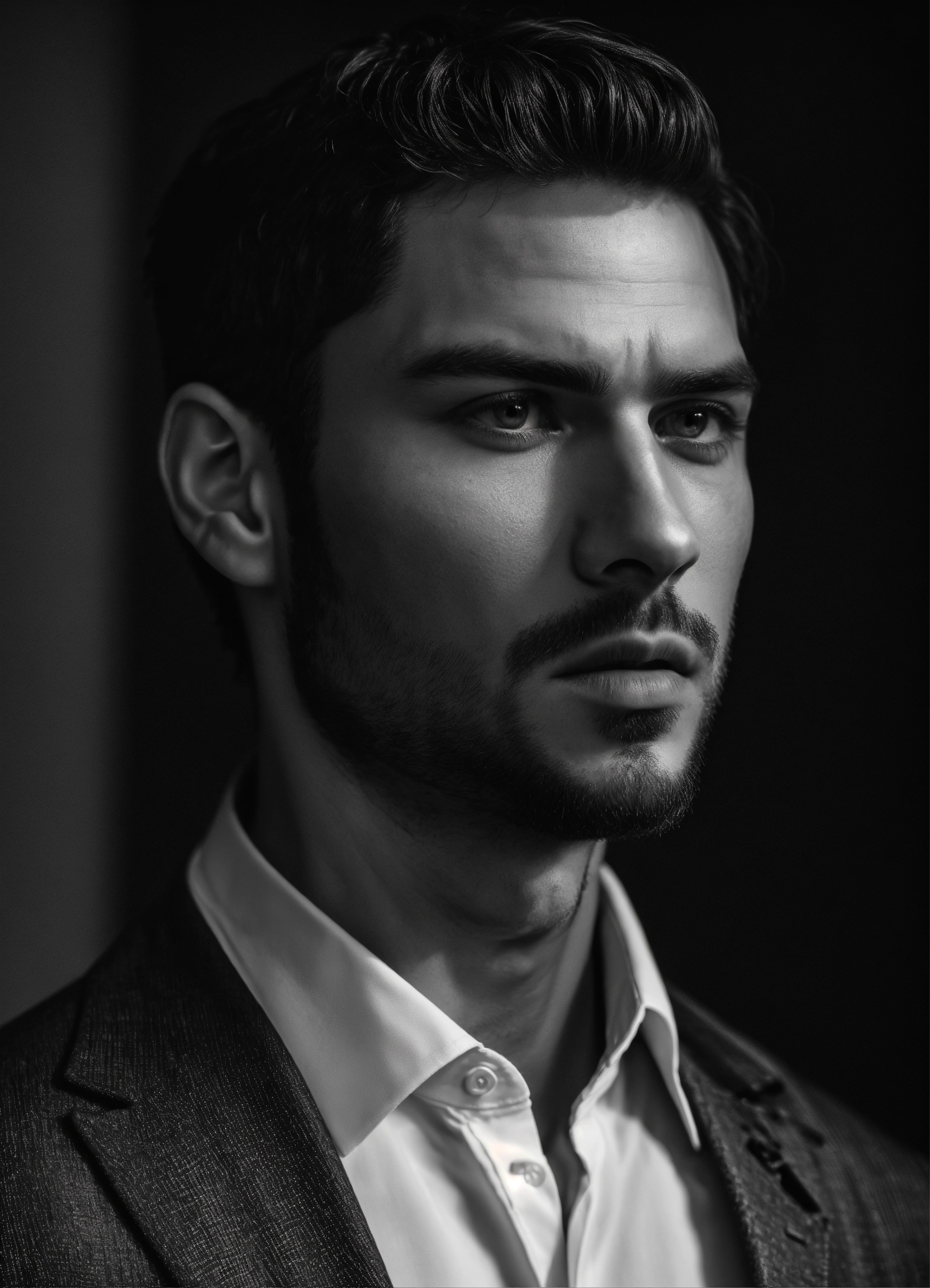 Lexica - Photo of male model Gonçalo Teixeira, black and white ...