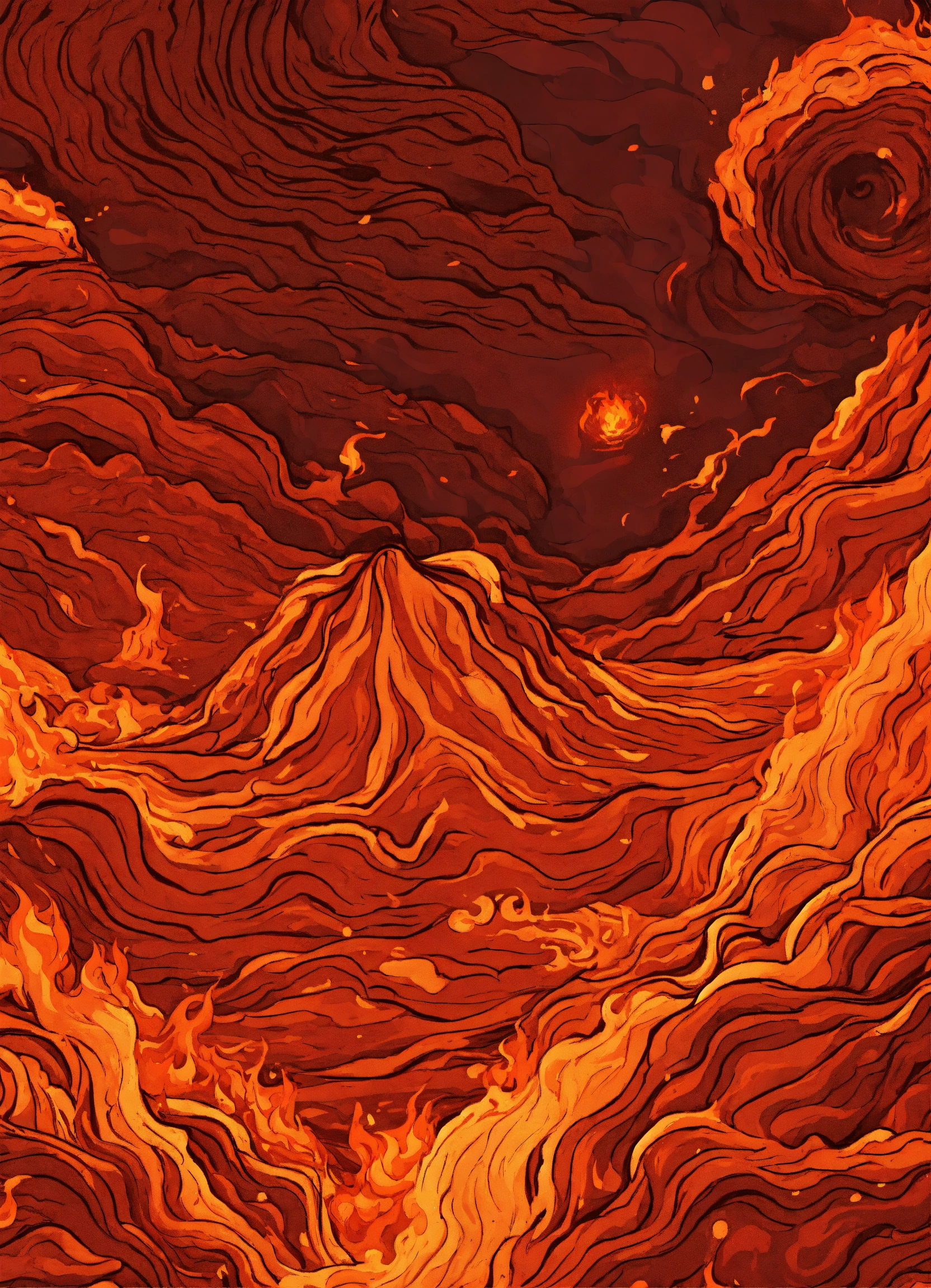 Lexica - Volcano and fire and lava pattern for a website background