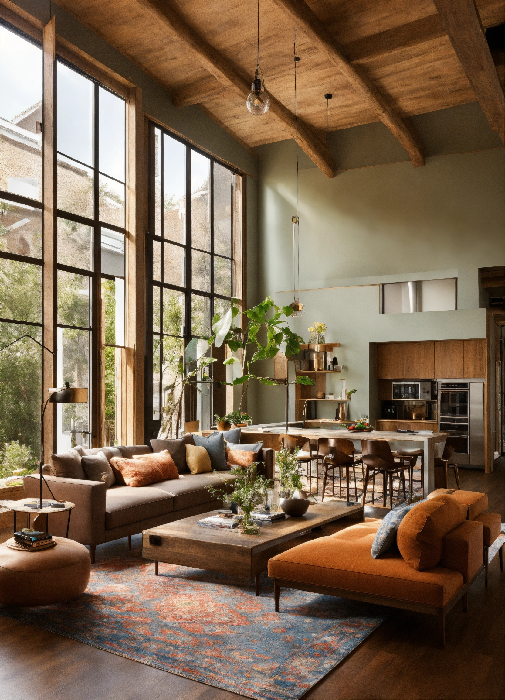 Lexica - An open concept living space interior design.