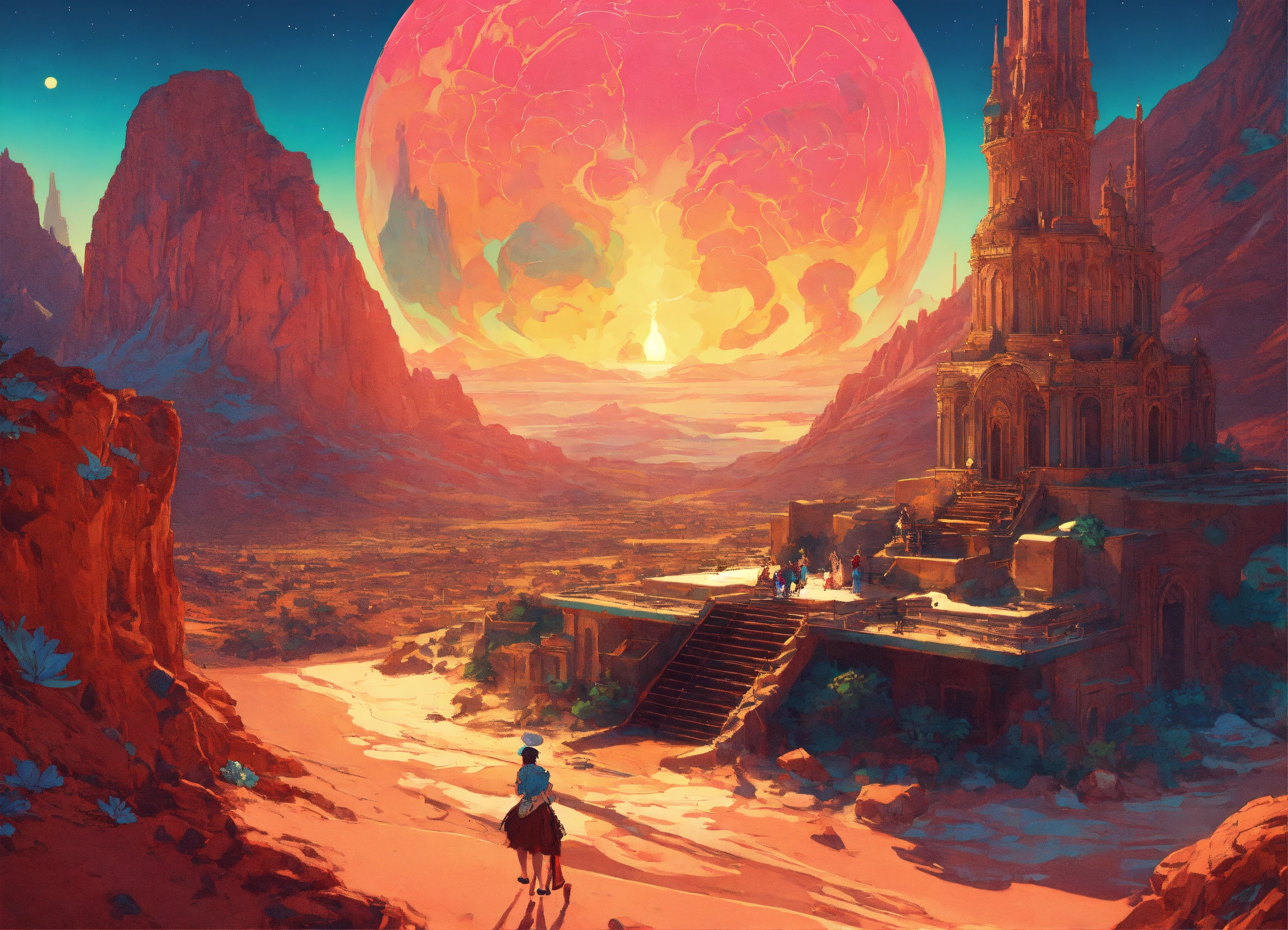 Lexica - Ancient Rich Fantasy desert kingdom, armenian architecture ...