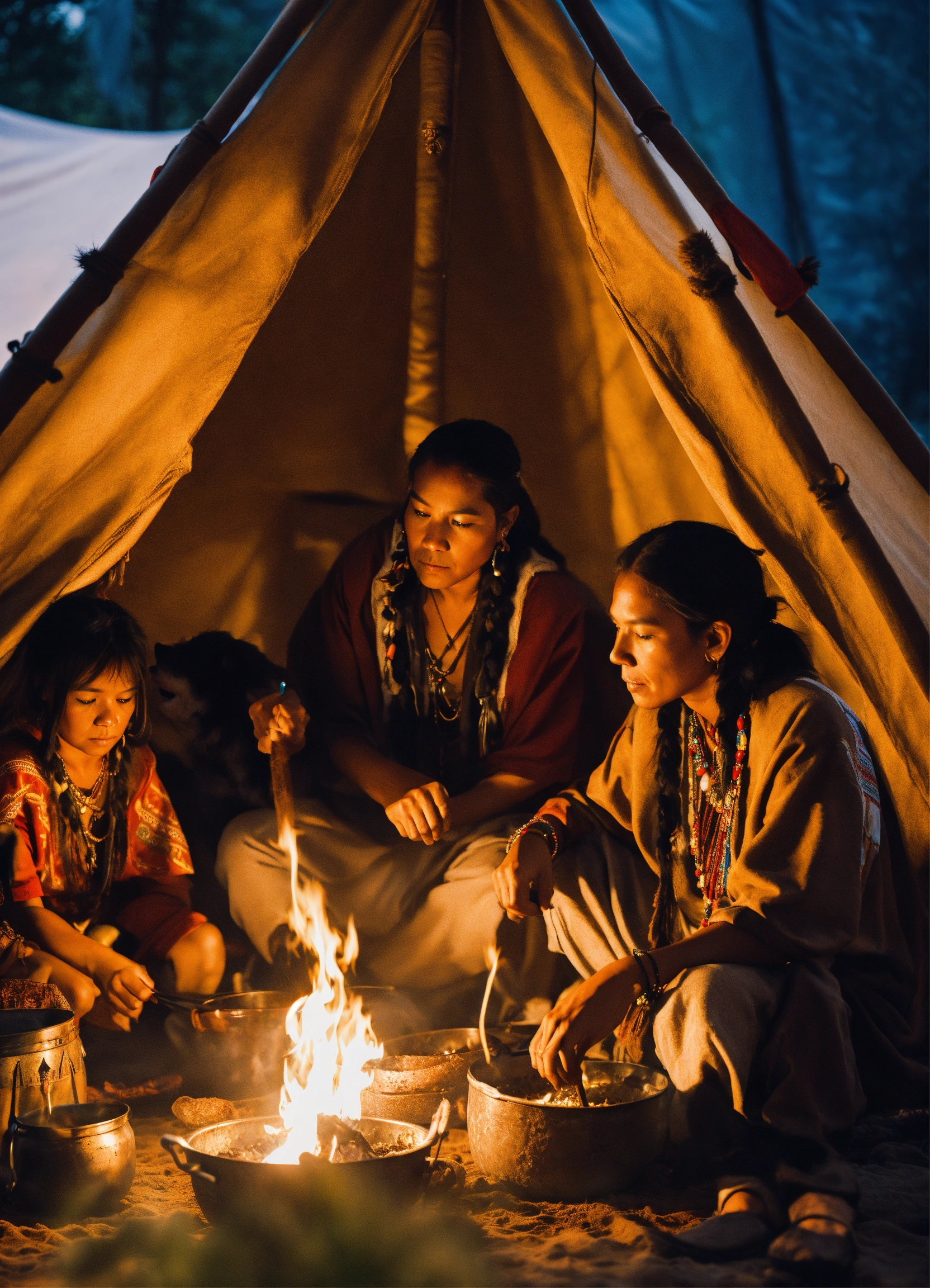 Lexica - Native American tribes, inside the tent , in the tribal region ...