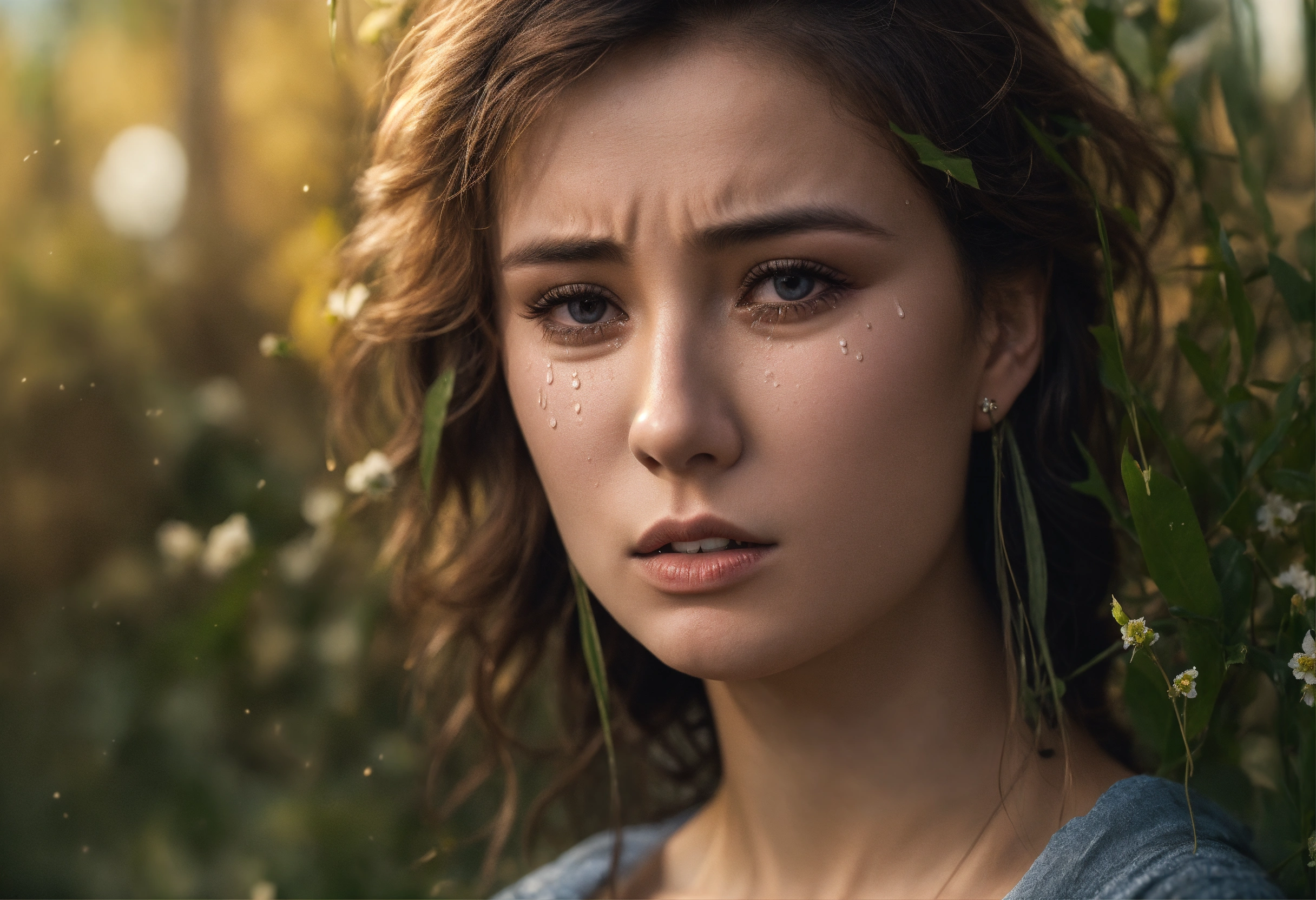Lexica - Young lady in tears