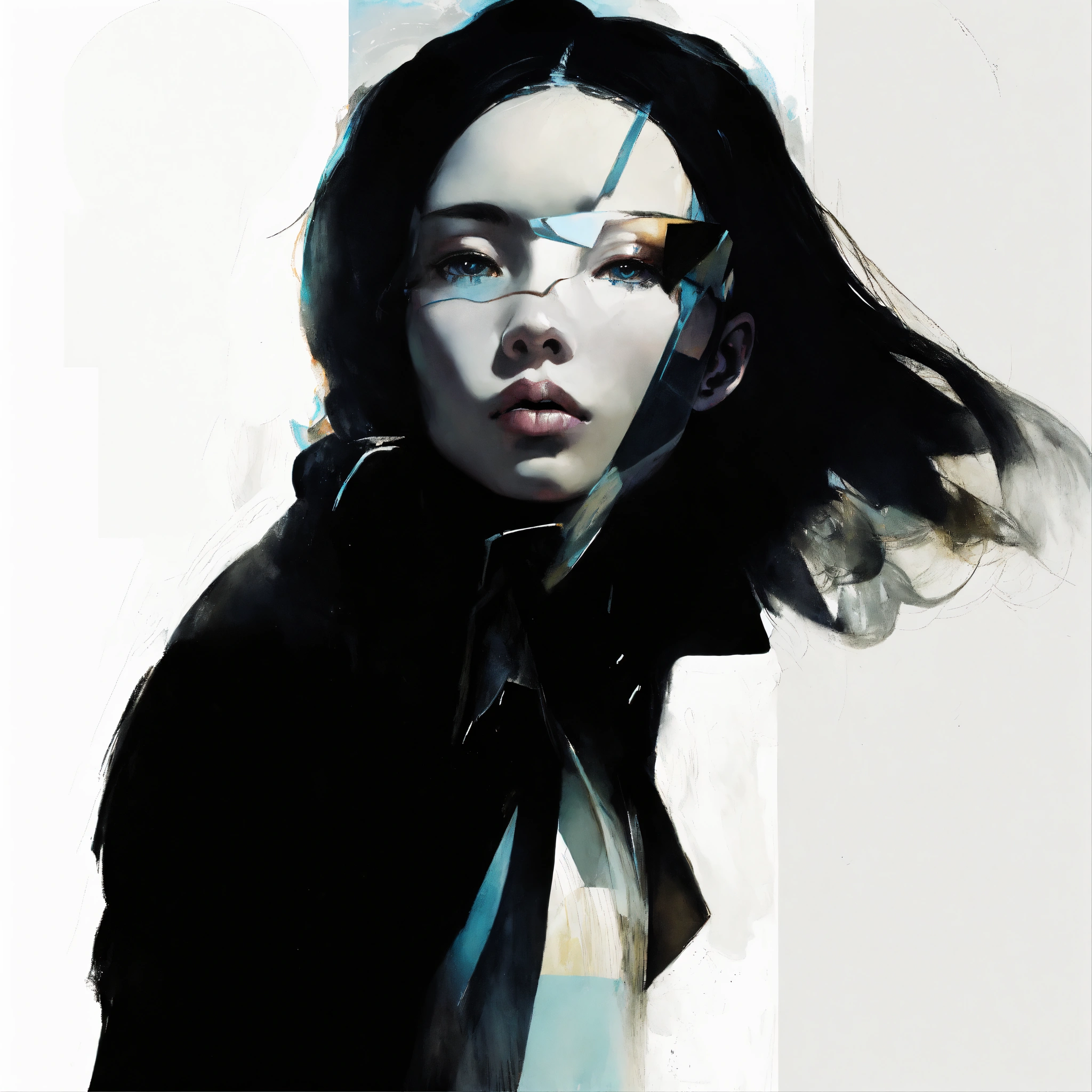 Lexica - An woman in the style of adrian ghenie, esao andrews, jenny ...