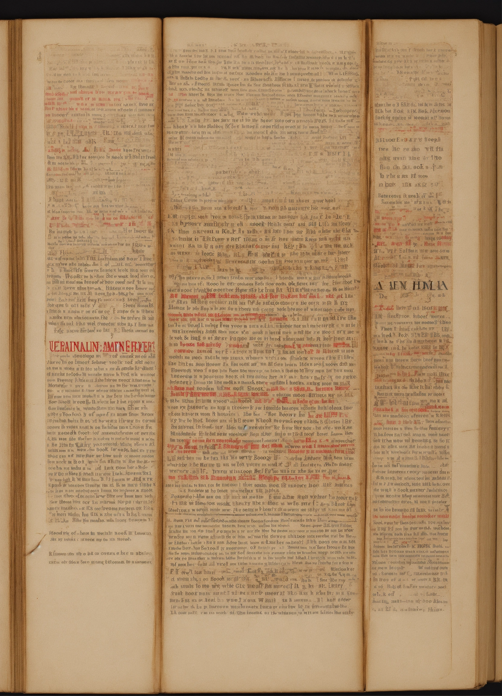 Lexica - Unfolded book where letters in the center is clear, and ...