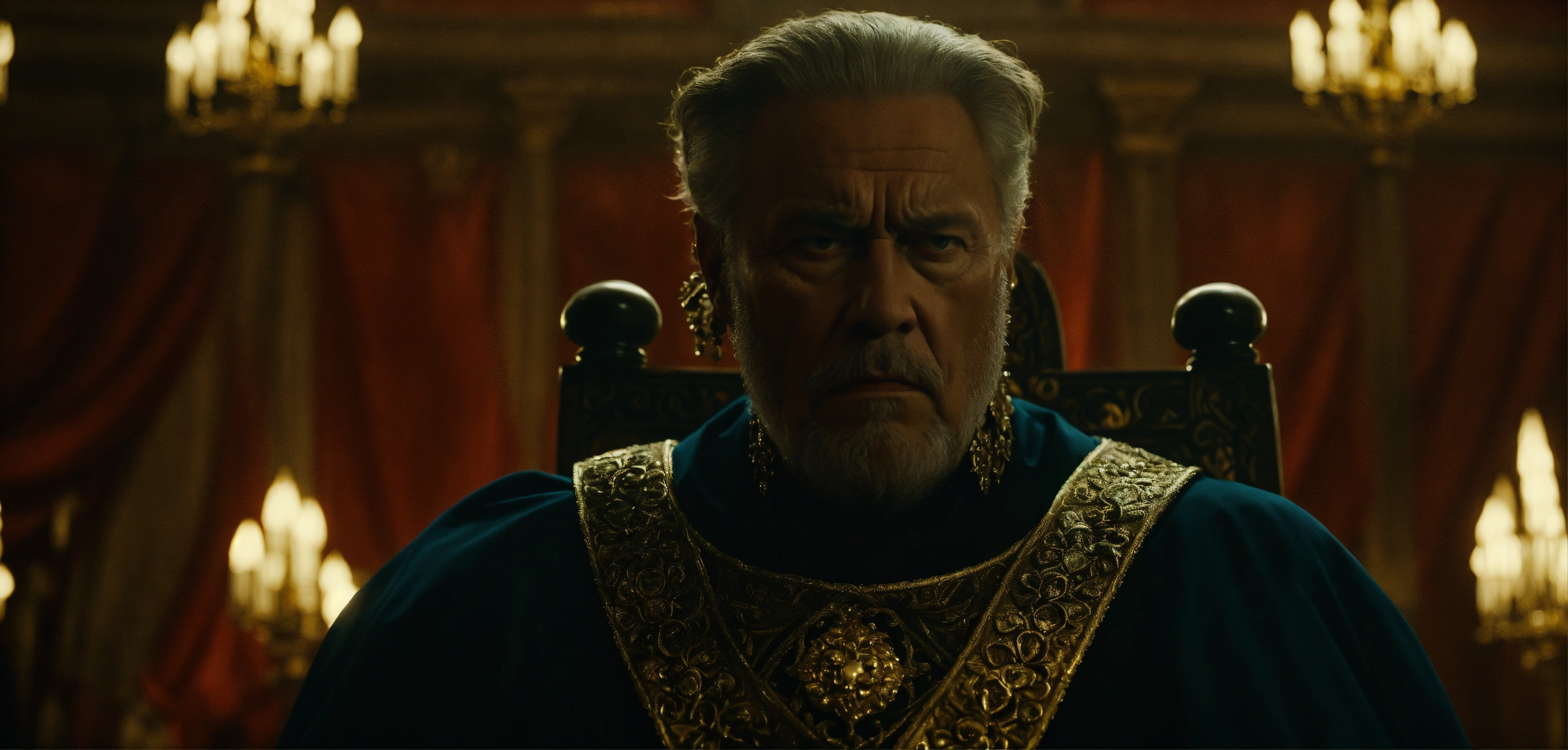 Lexica - A evil portrait of a cruel and angry King waiting for someone ...