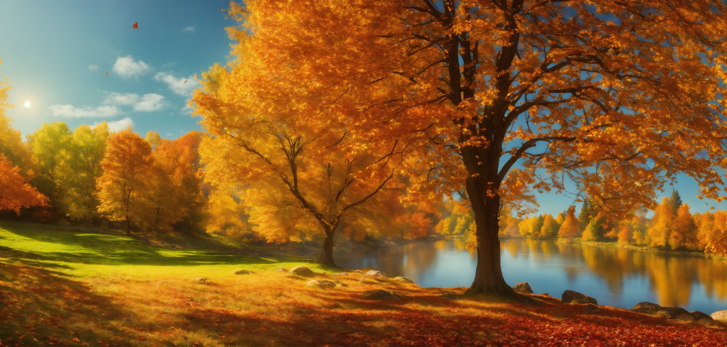 Lexica - A breathtaking fall landscape in the daytime. high-definition ...