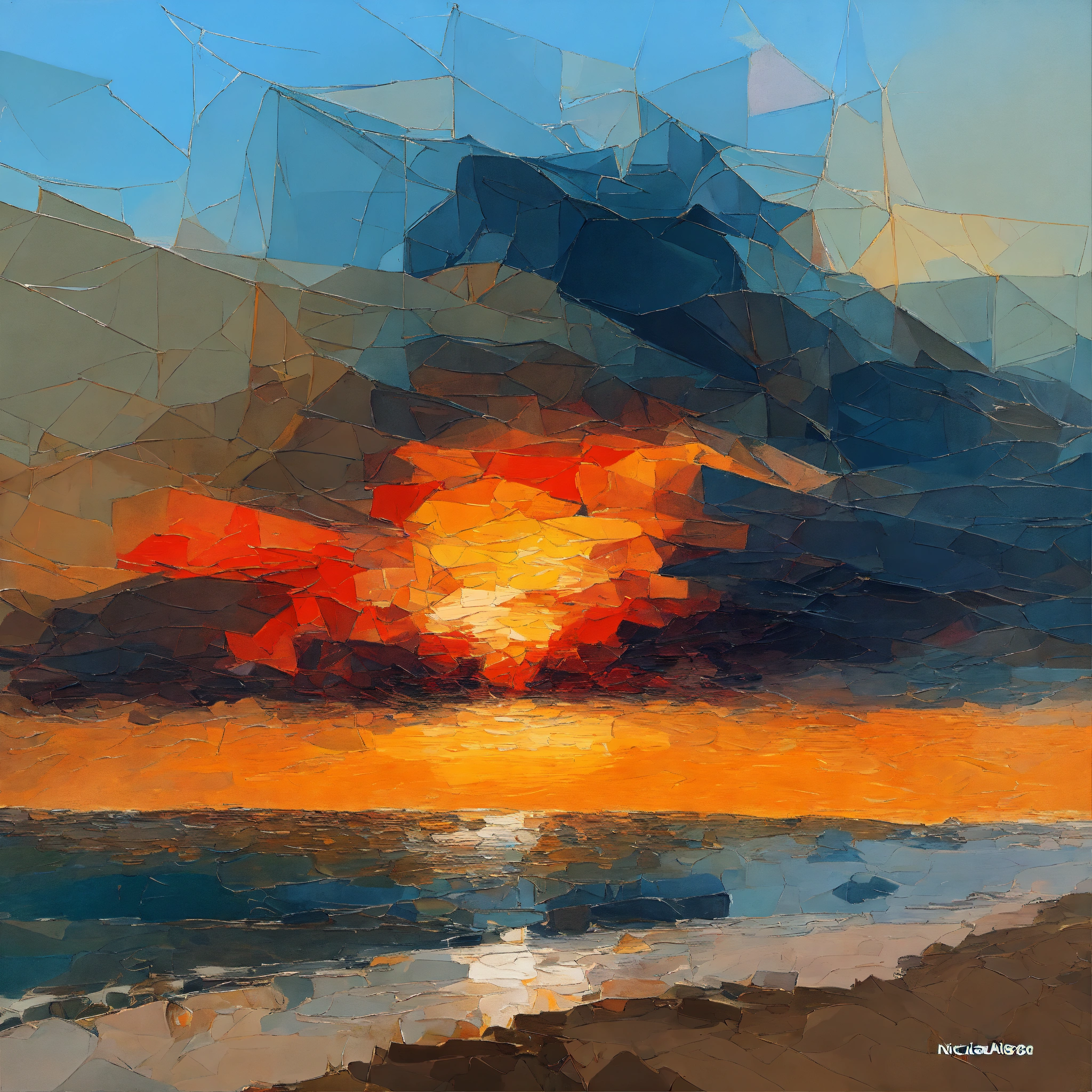Lexica - Nubsim, oil painting, transparent, in style, generative art ...
