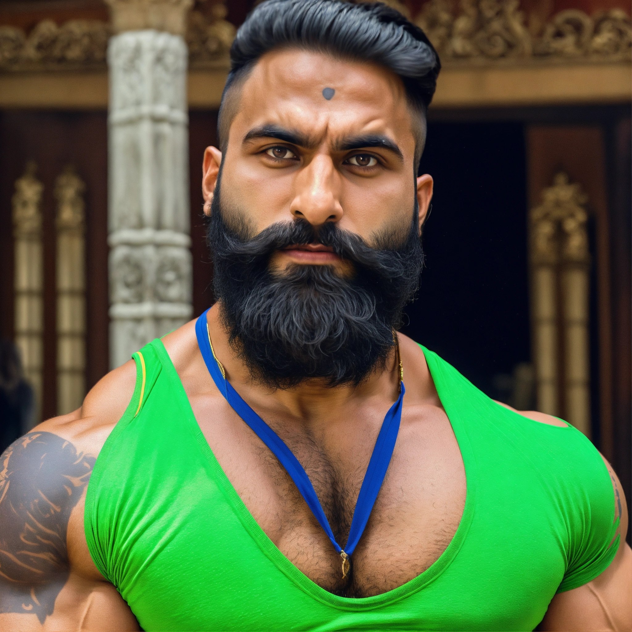 Lexica 30 Year Old Hairy Man With Big Muscles Varinder Singh Ghuman Big Bodybuilder Body 9307