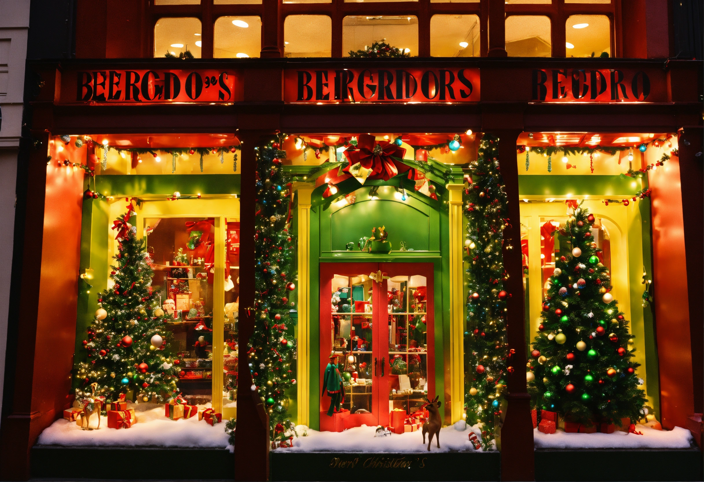 Lexica - A 90s inspired christmas window display for Bergdor's