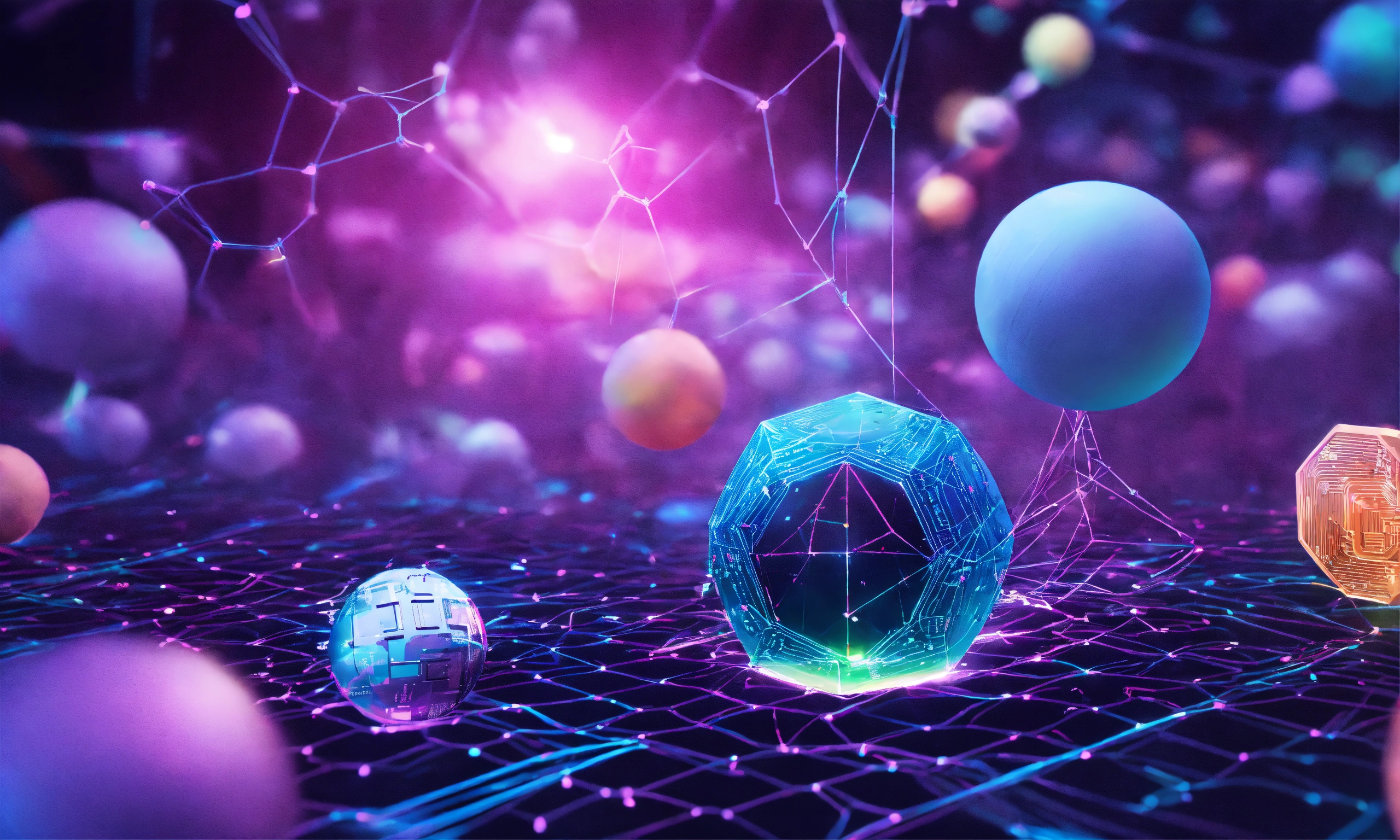 Lexica - Depiction of web3 metaverse. elements of cryptocurrencies ...