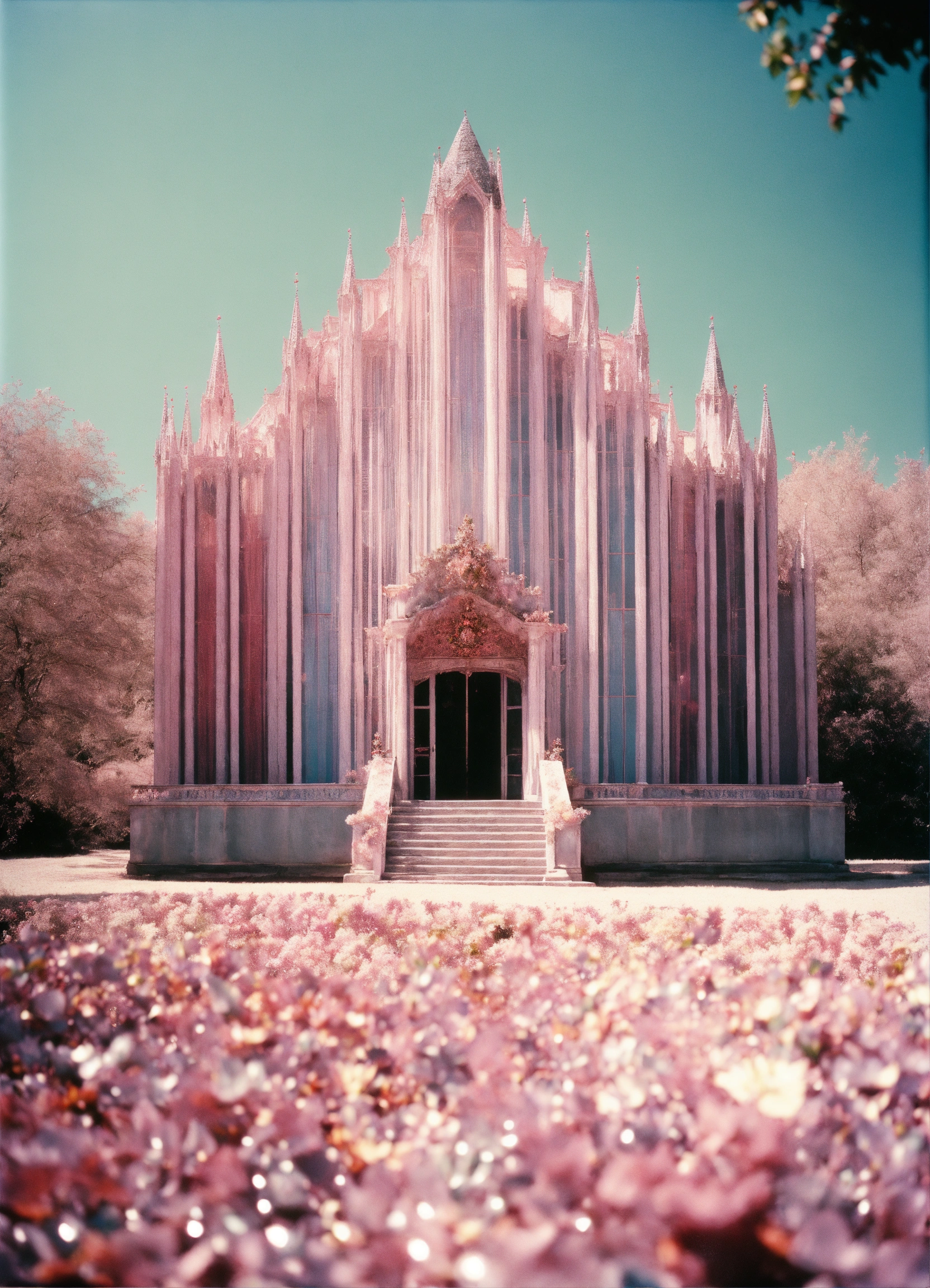Lexica - Crystal castle, analog photography, pale colors
