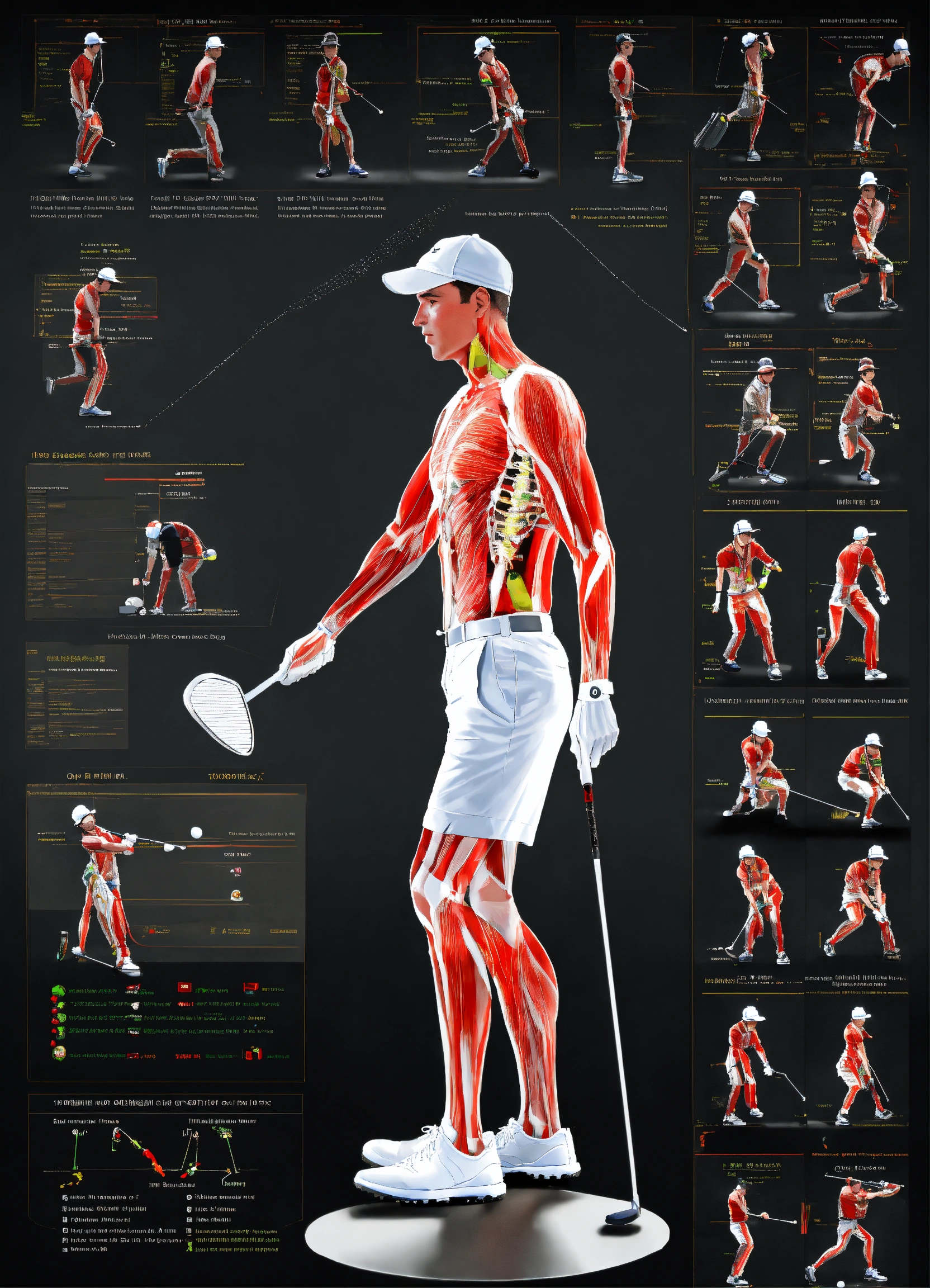 Lexica - Digital human Golfer in 10 various positions of golf play ...