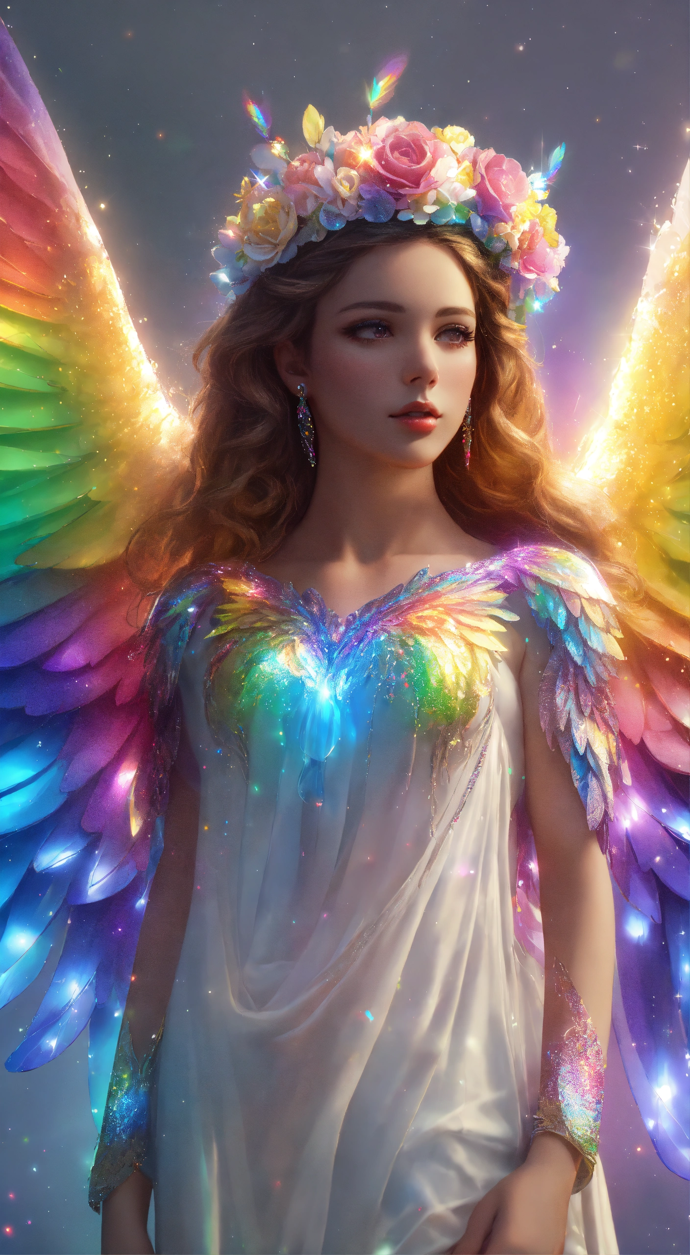 Lexica - Cinematographic illustration, holographic illustration, Angel ...