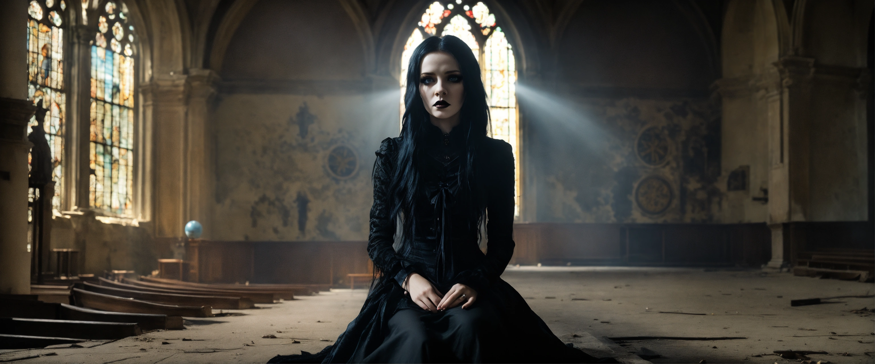 Lexica - Hyperrealist, photographic quality, dramatic dark goth scene ...