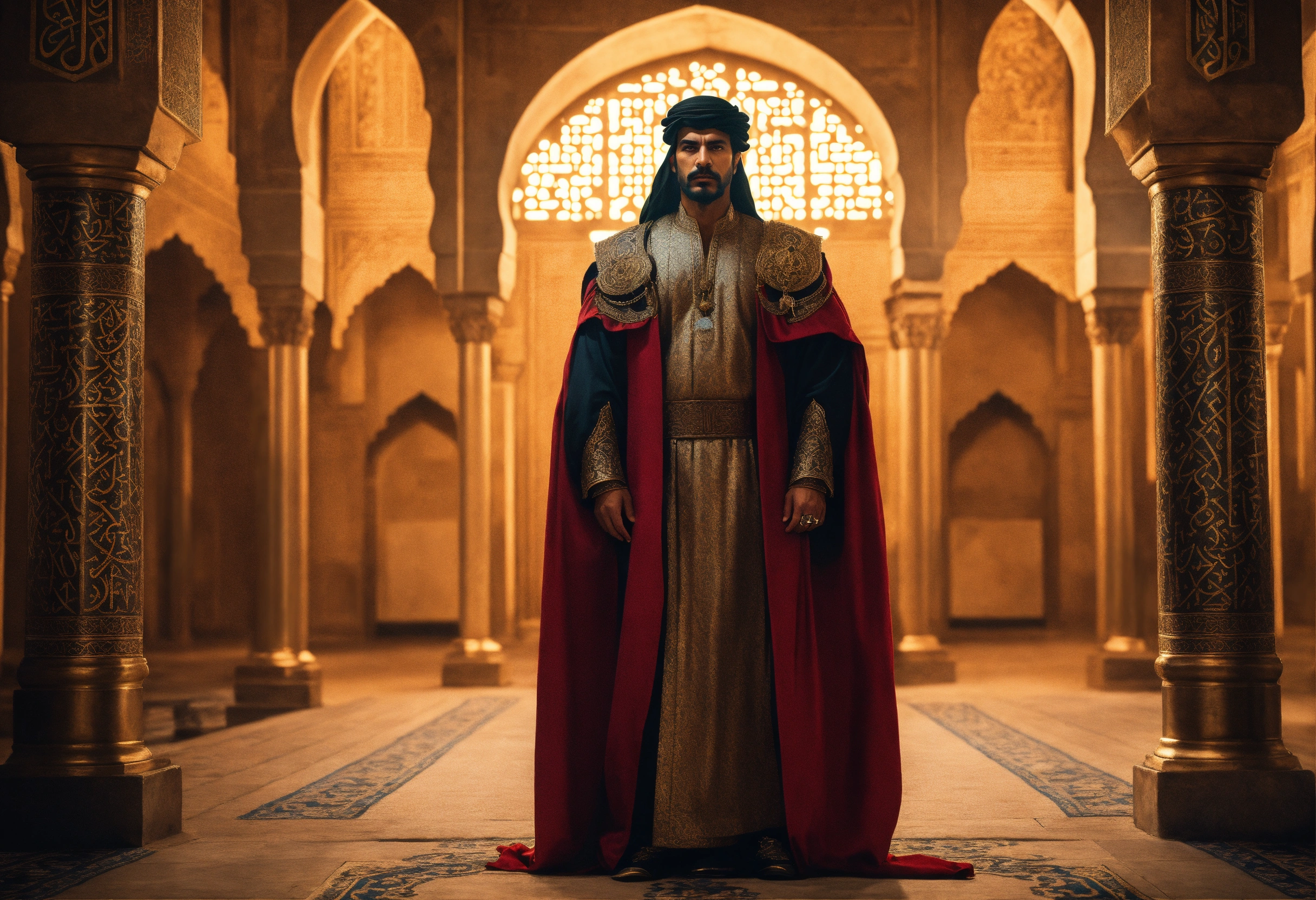 Lexica - Ominous fantasy portrait of a handsome ancient male Arabic ...