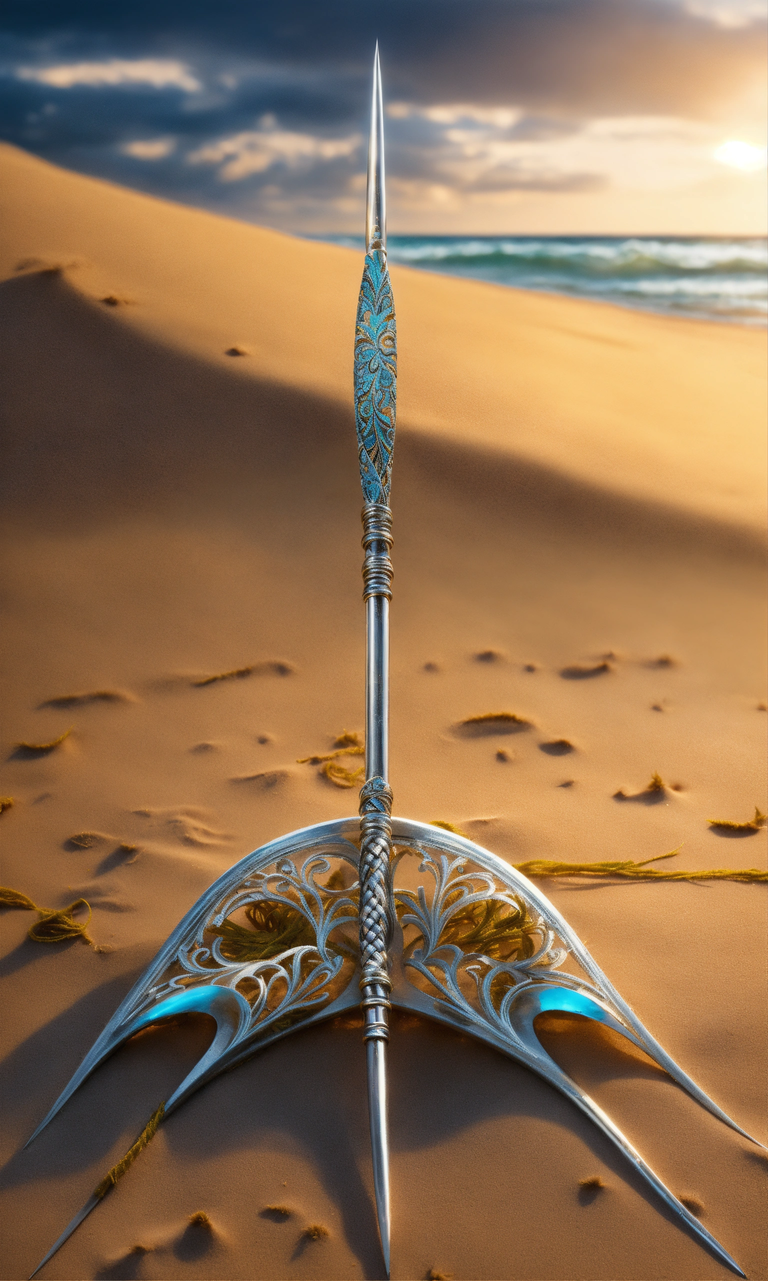 Lexica - 8k, picture of a narrow and delicate toothed spear with sharp ...