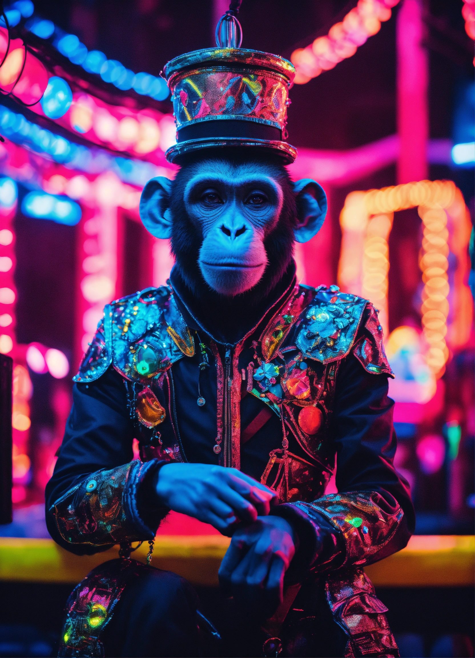 Lexica - In the style of surrealism, fine details. Android monkey ...