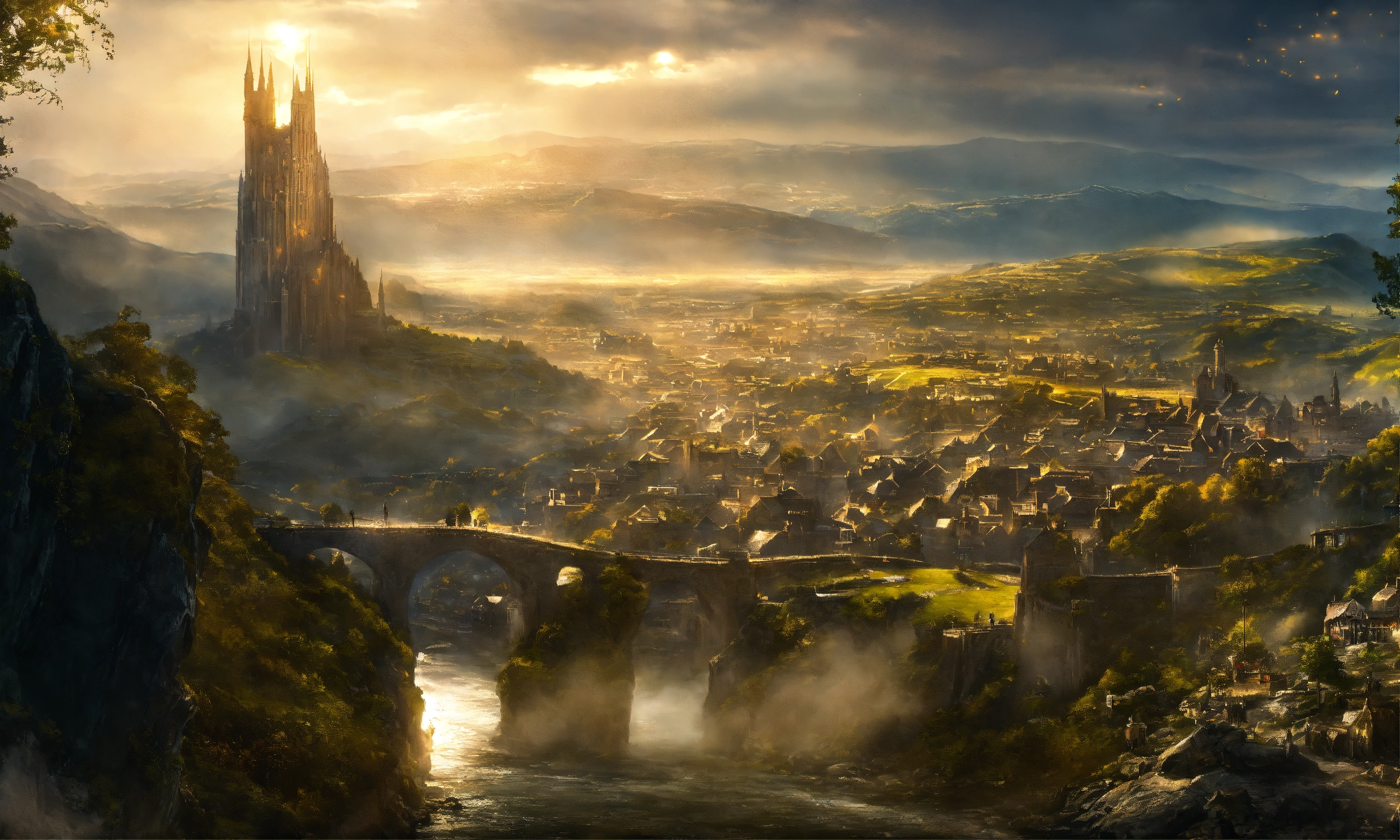 Lexica - City landscape on Lord of the Rings universe