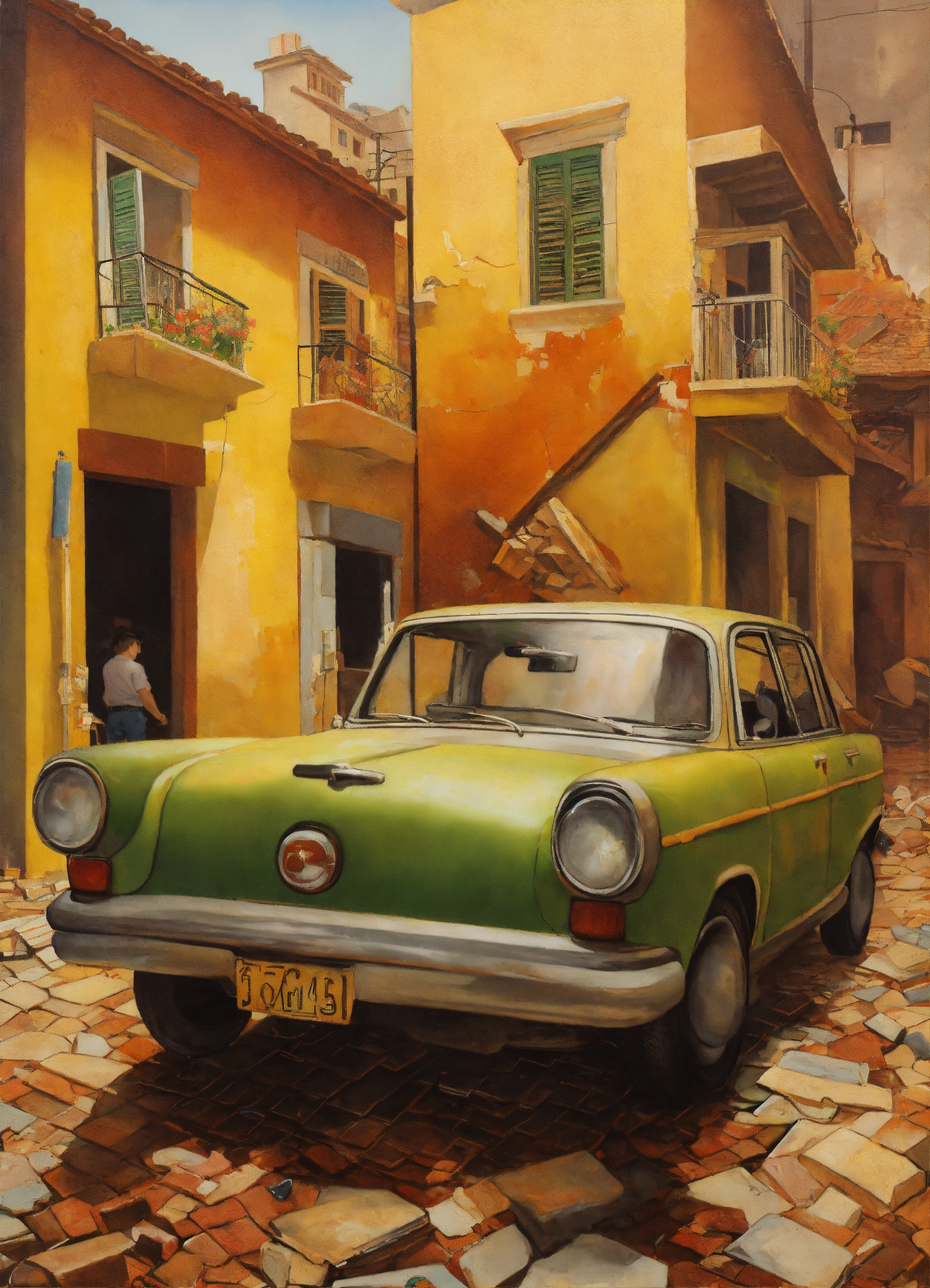 Lexica - Car bomb, explosion, urban landscape, Fernando Botero ...