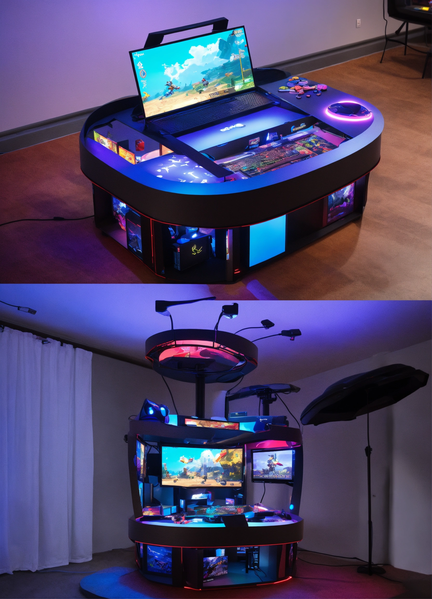 Lexica - A portable 360 modular gaming station designed with lighting ...