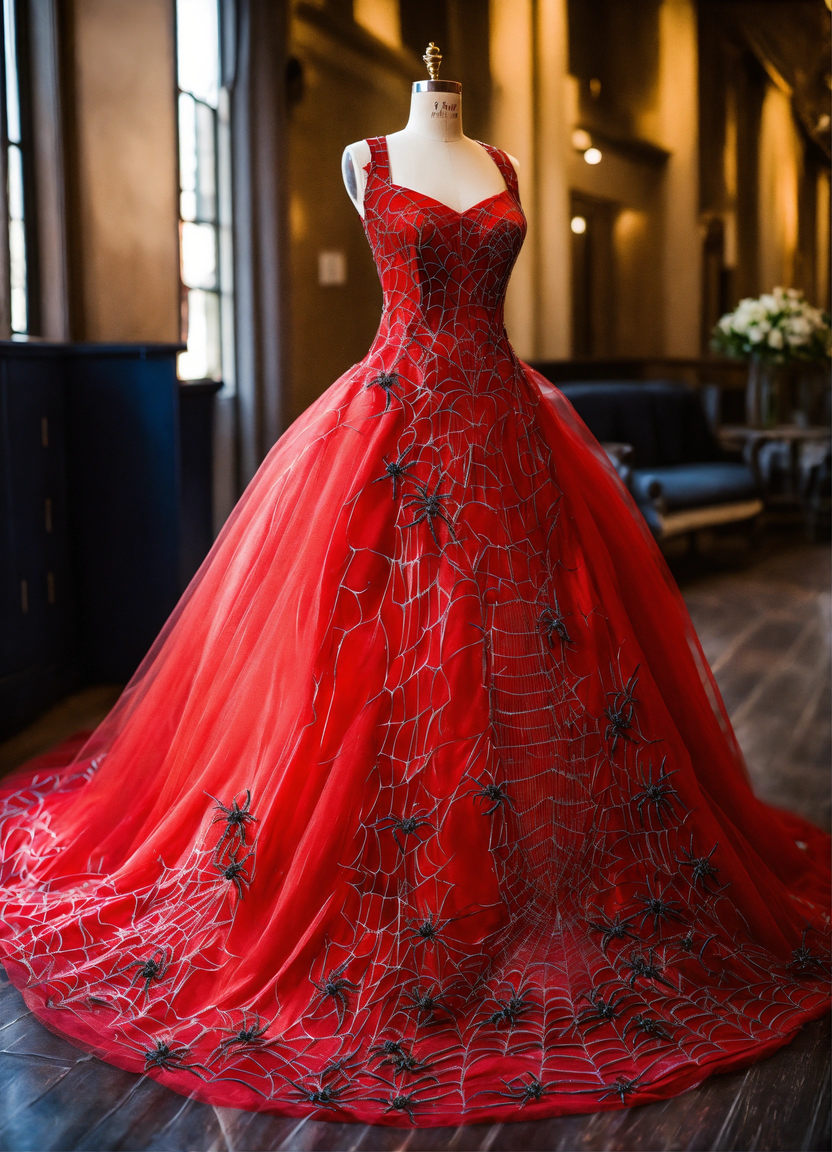 Lexica - Spider-Man inspired wedding dress