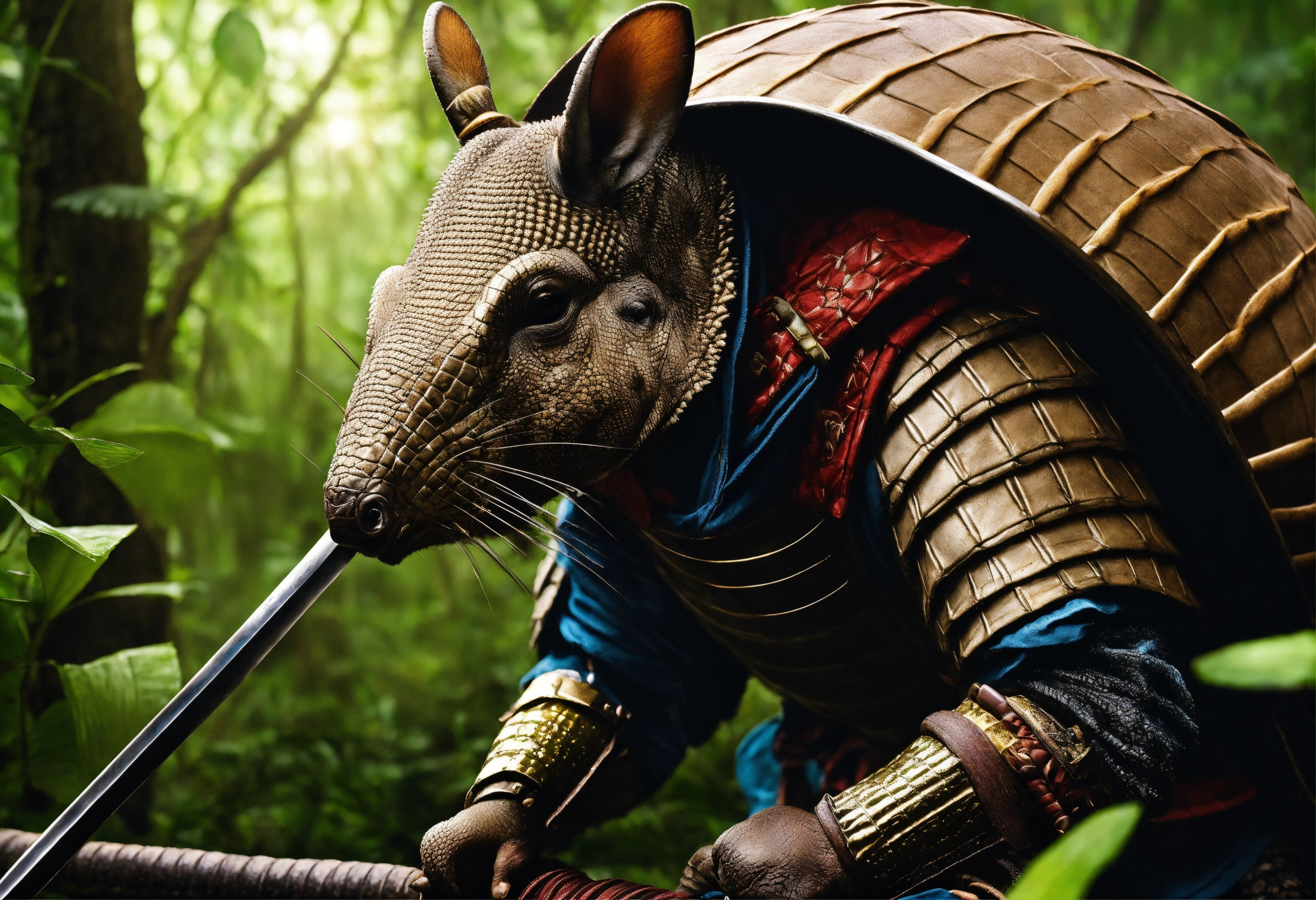 Lexica Armadillo Samurai Jungle Hyper Realistic