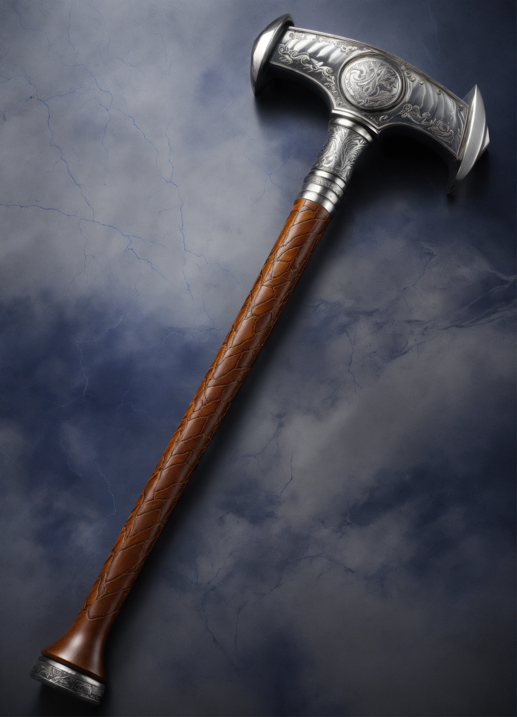 Lexica Lightning sledgehammer , Weapon , sapphire and Silver , extra