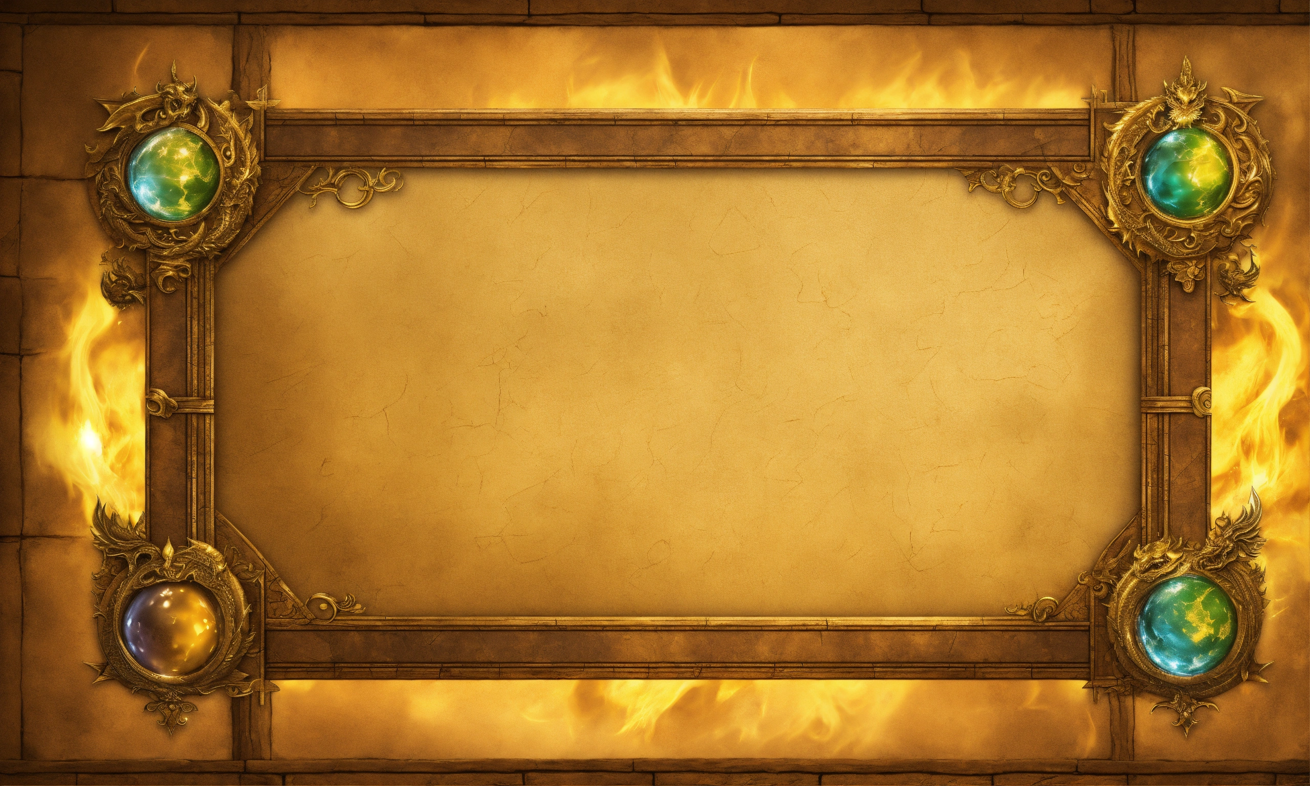 Lexica - Magic frame, template, old parchment background, magic ...