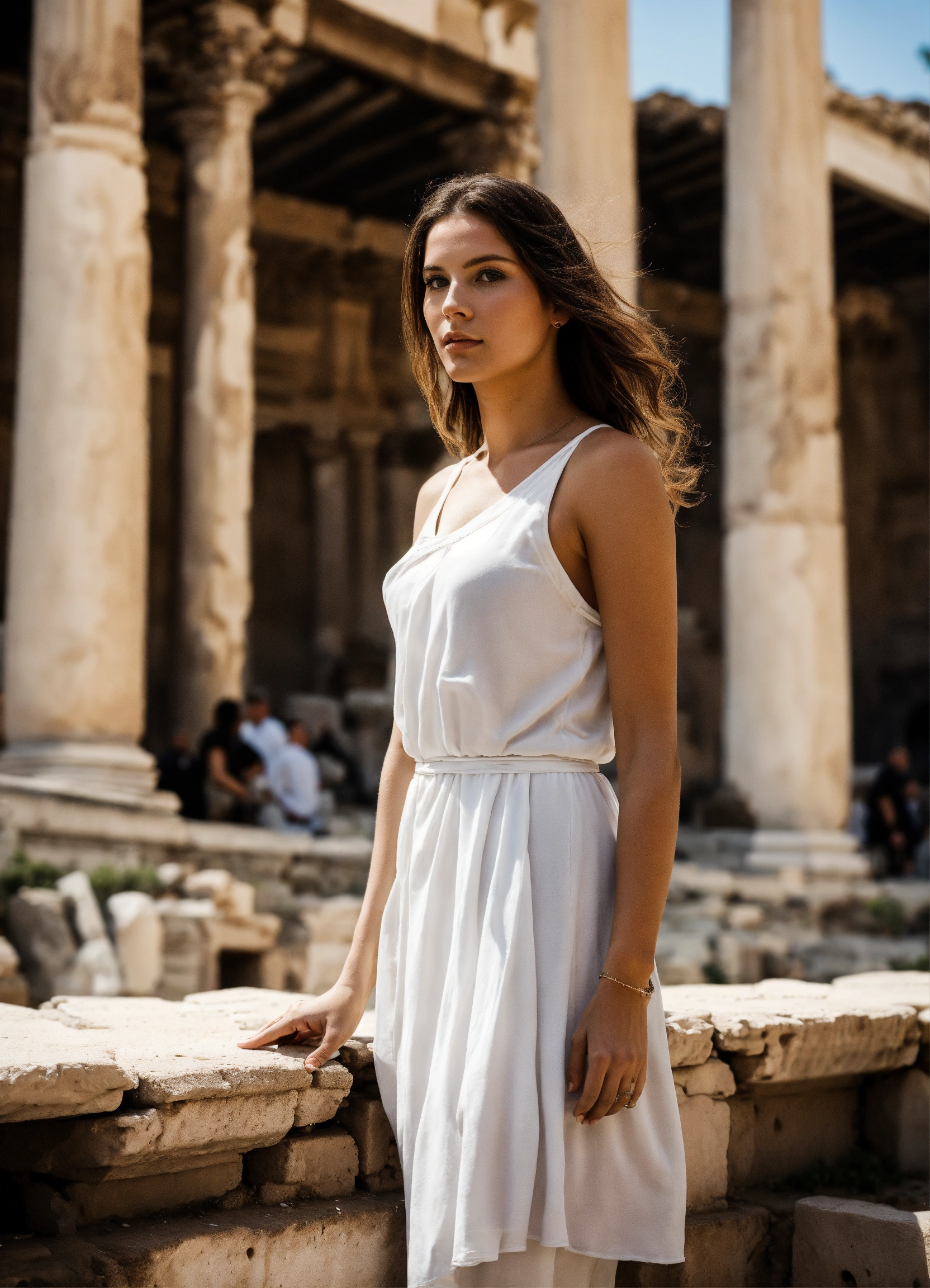 Lexica - Photo of forum romanum of rome at day with a female model ...