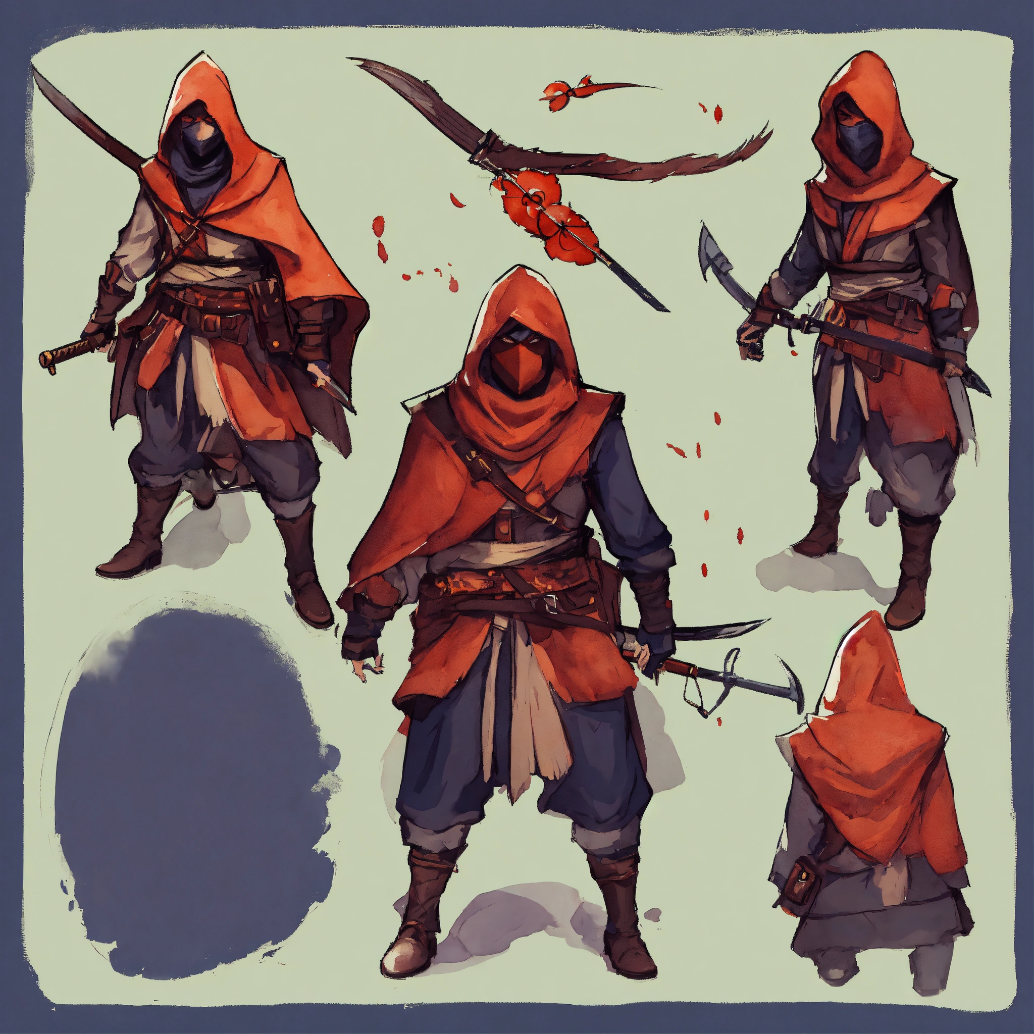 Lexica - Assassin novice, Character talent, game icon, stylized, simple ...