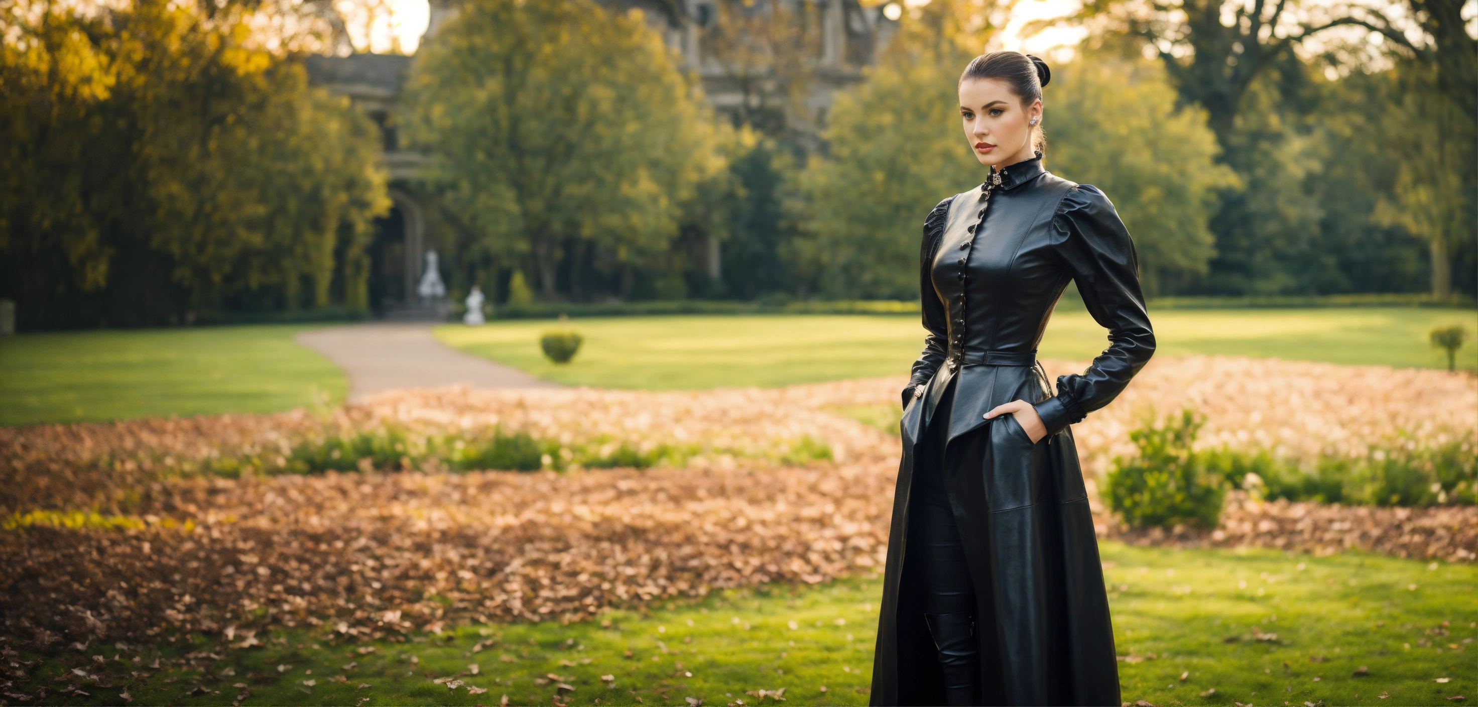 Lexica - Stunning arrogant woman fashion model, strict victorian black ...