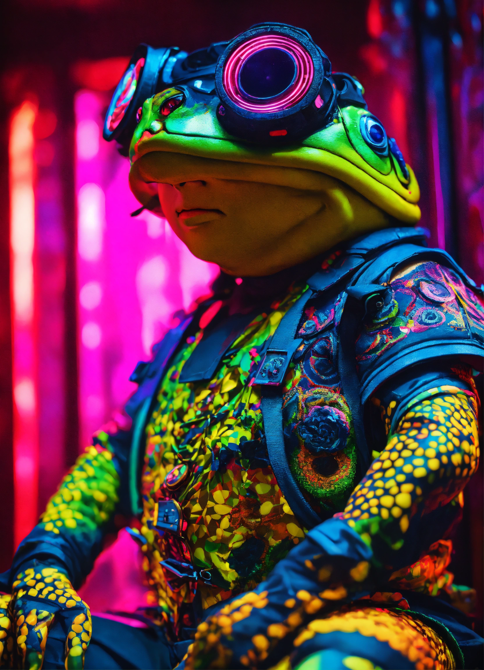Lexica - Fashion Shoot of Electric Daisy Carnival Raver cyber punk ...