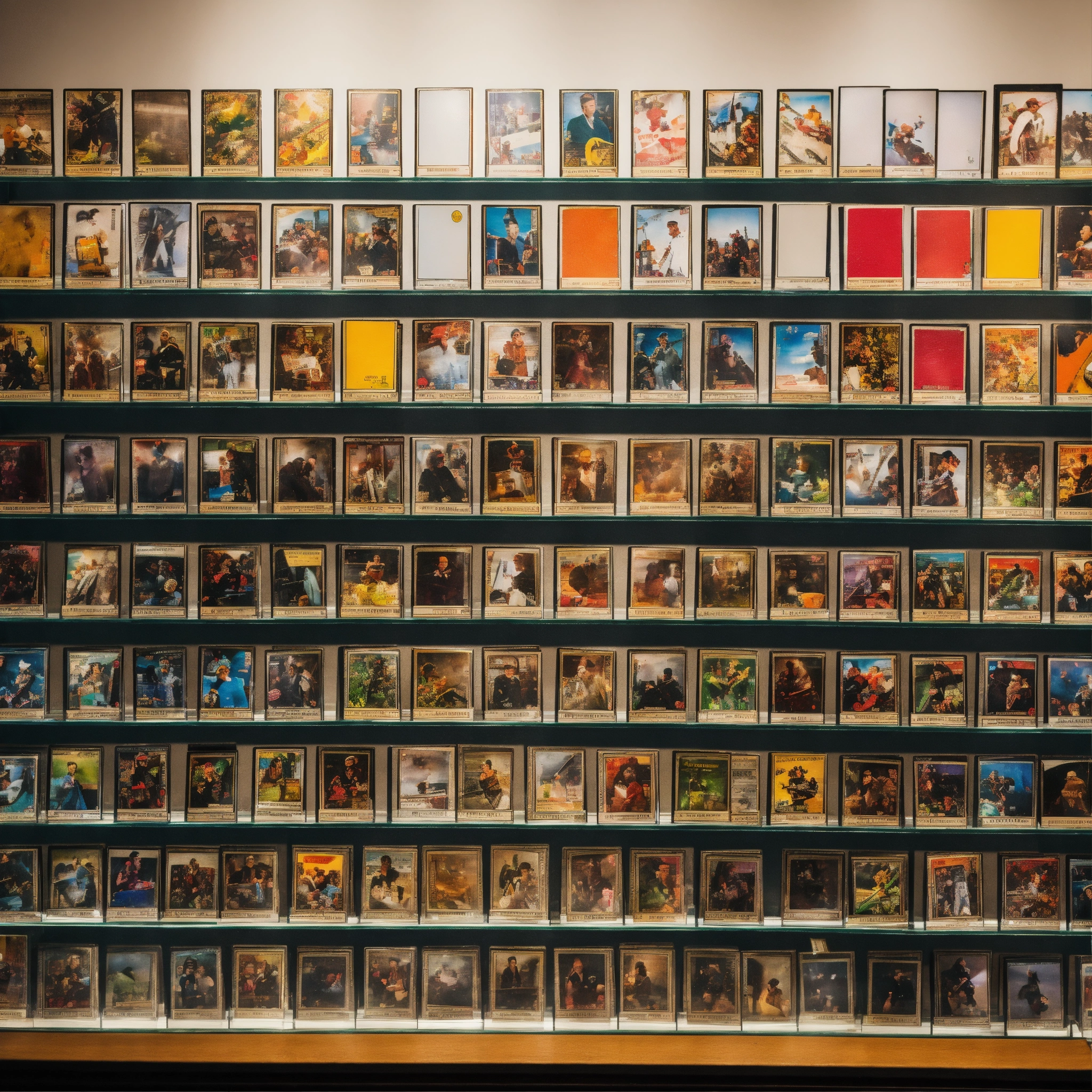 Lexica - A photo of a large collection of trading cards. The cards are ...