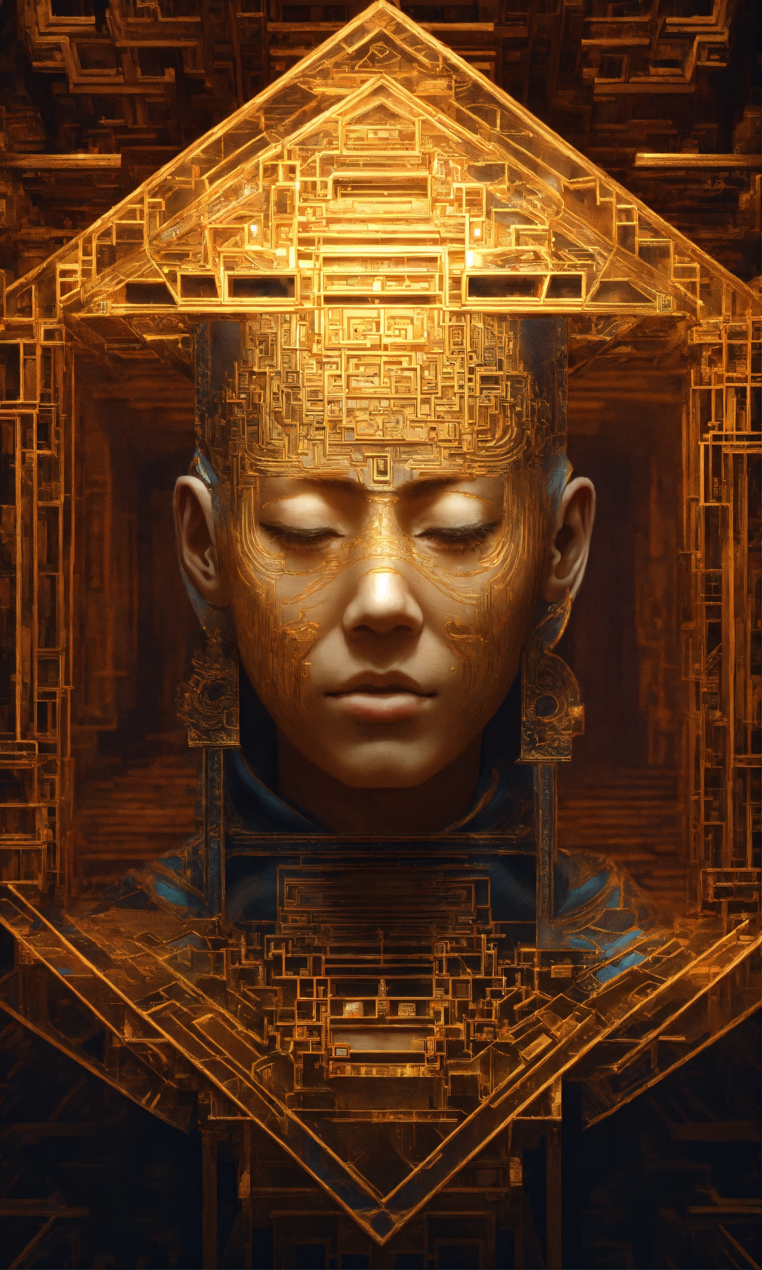 Lexica - Face Taoist christian monk tesseract hypercube fractal monk ...