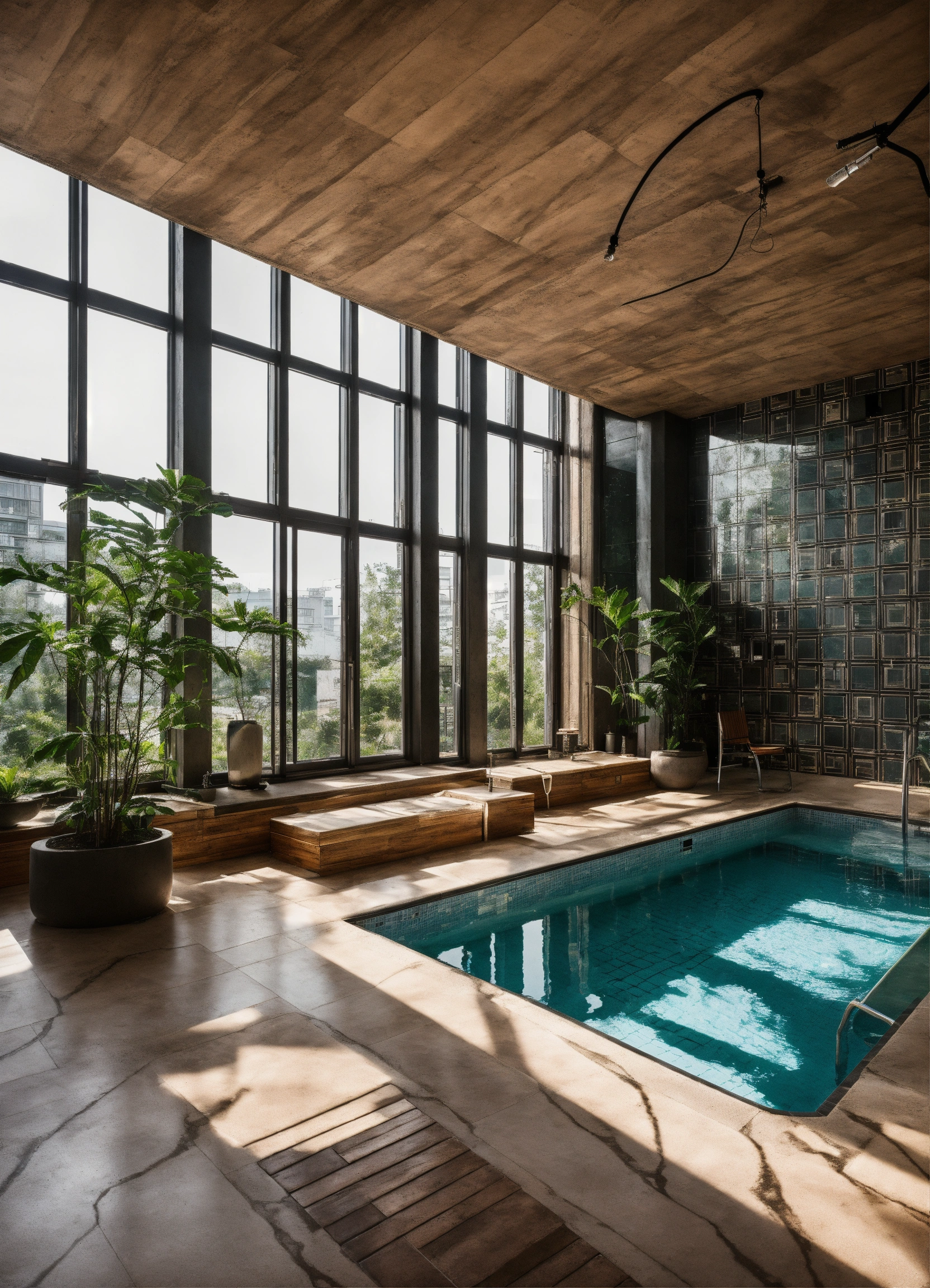 Lexica - Fitness, gym, swimming pool, avangard, interior, cozy, wood ...